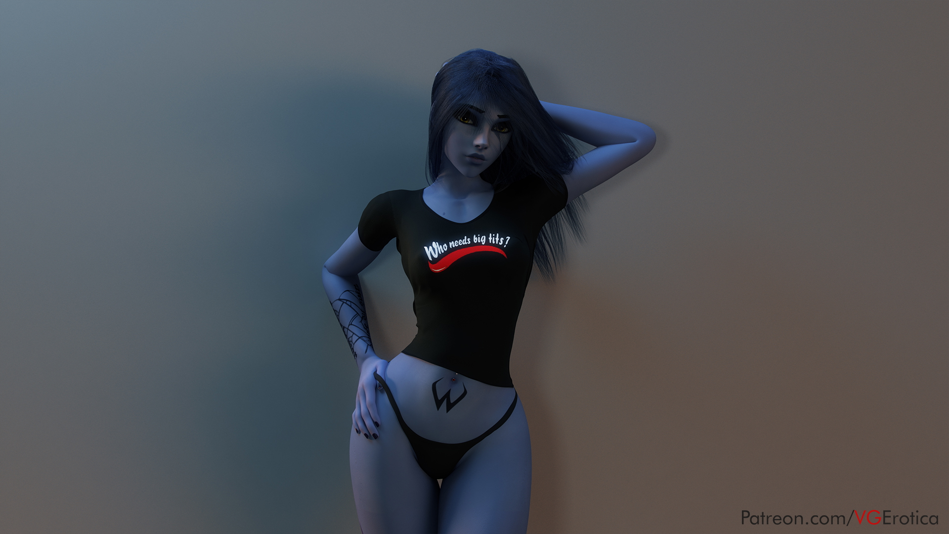 Widows final Overwatch Widowmaker 3d Porn Naked Nude Pinup Sexy Natural Boobs Natural Tits Pussy Ass Booty 5