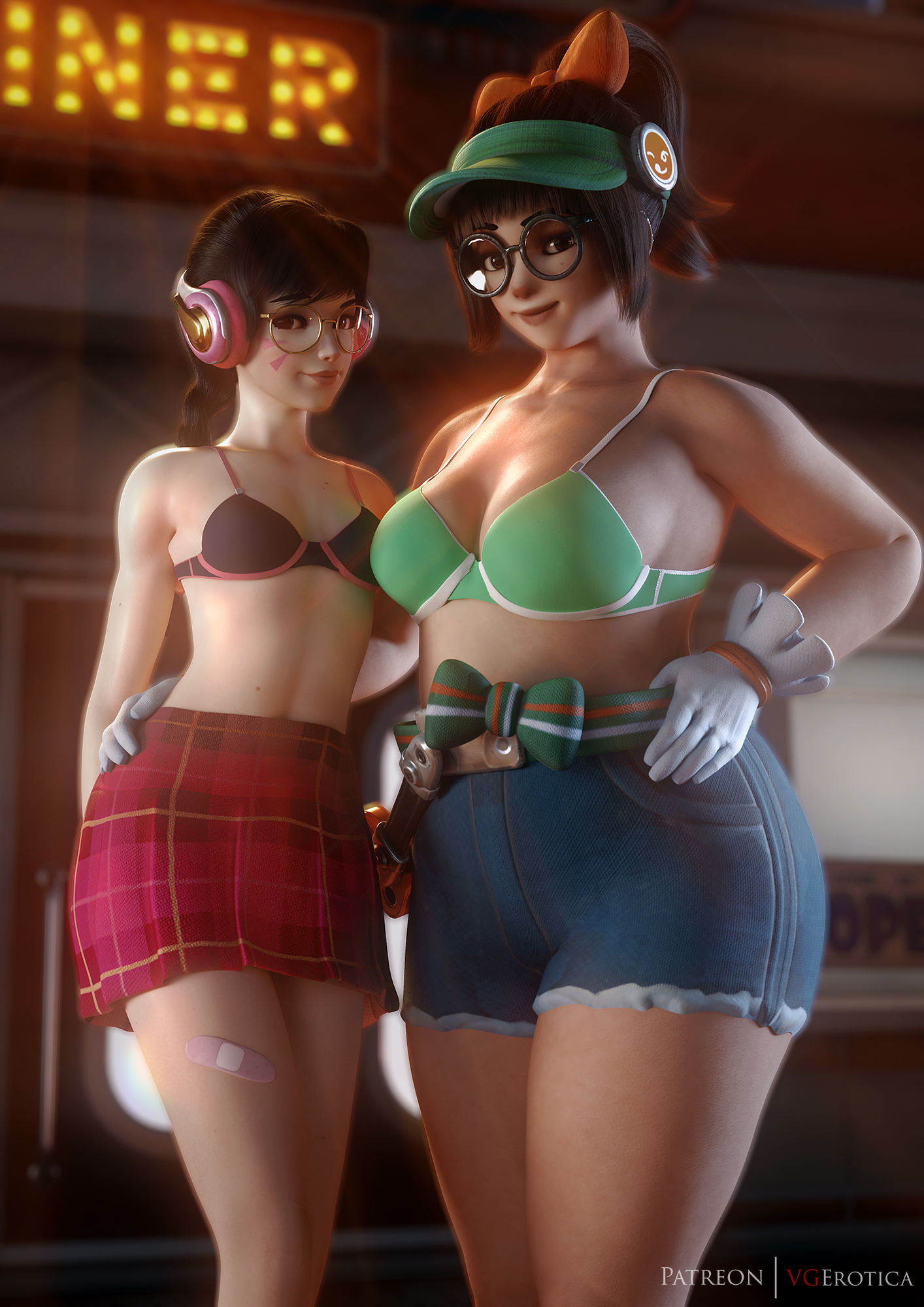 Mei and D.va Overwatch Mei (Overwatch) Dva (overwatch) 3d Porn Curvy Small Boobs Small Tits Small Breasts Natural Boobs Pussy Nude Naked