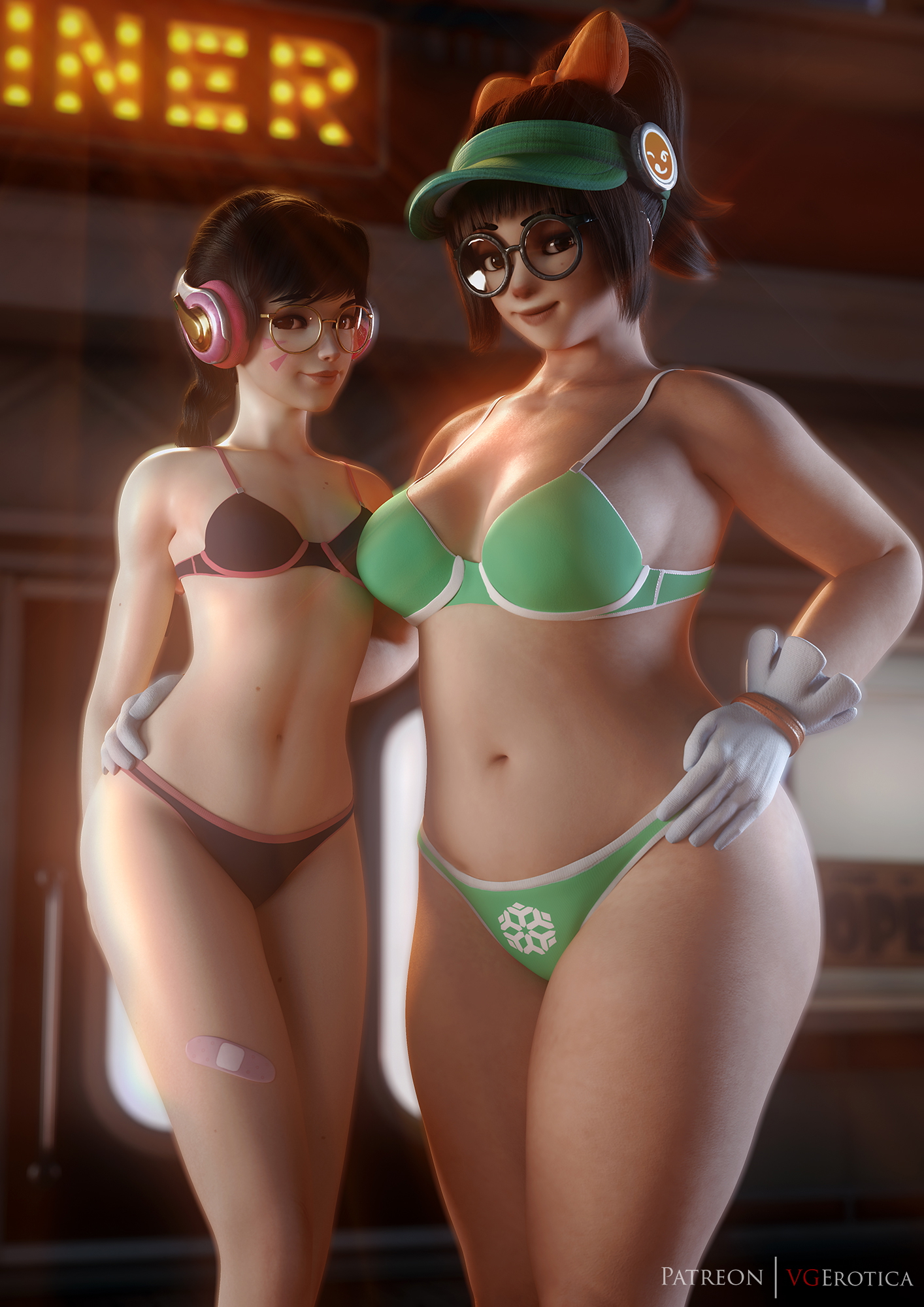 Mei and D.va Overwatch Mei (Overwatch) Dva (overwatch) 3d Porn Curvy Small Boobs Small Tits Small Breasts Natural Boobs Pussy Nude Naked 2