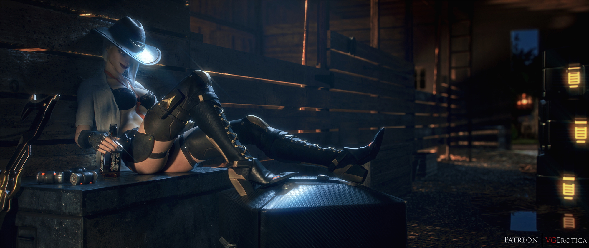 Ashe archive Overwatch Ashe 3d Porn Nude Naked Boobs Tits 3