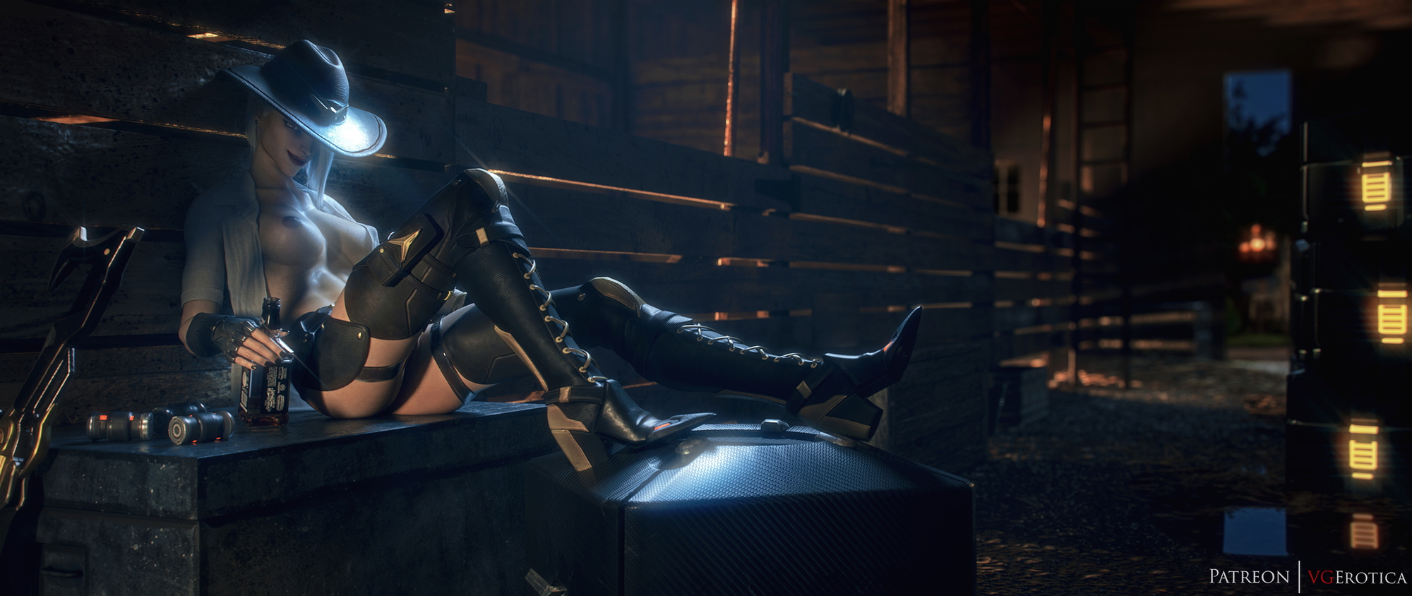 Ashe archive Overwatch Ashe 3d Porn Nude Naked Boobs Tits 4