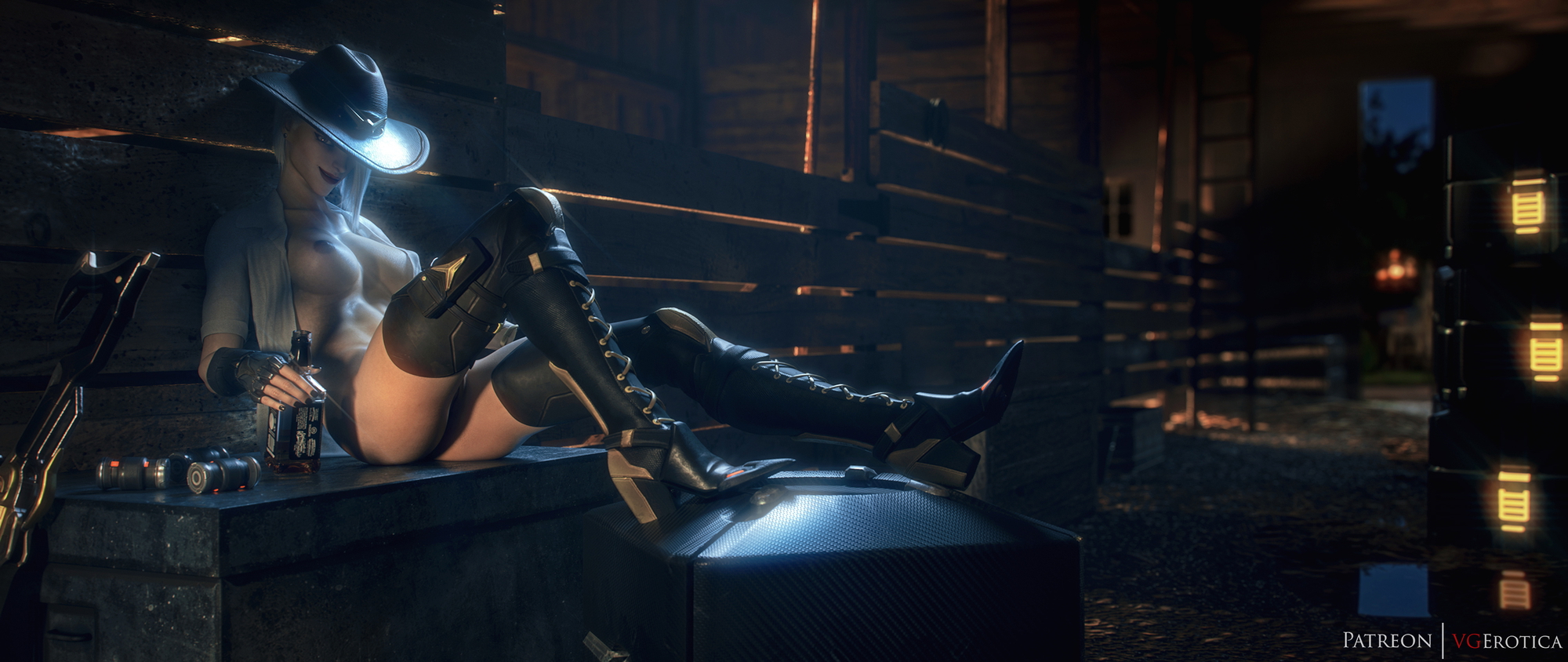 Ashe archive Overwatch Ashe 3d Porn Nude Naked Boobs Tits 5
