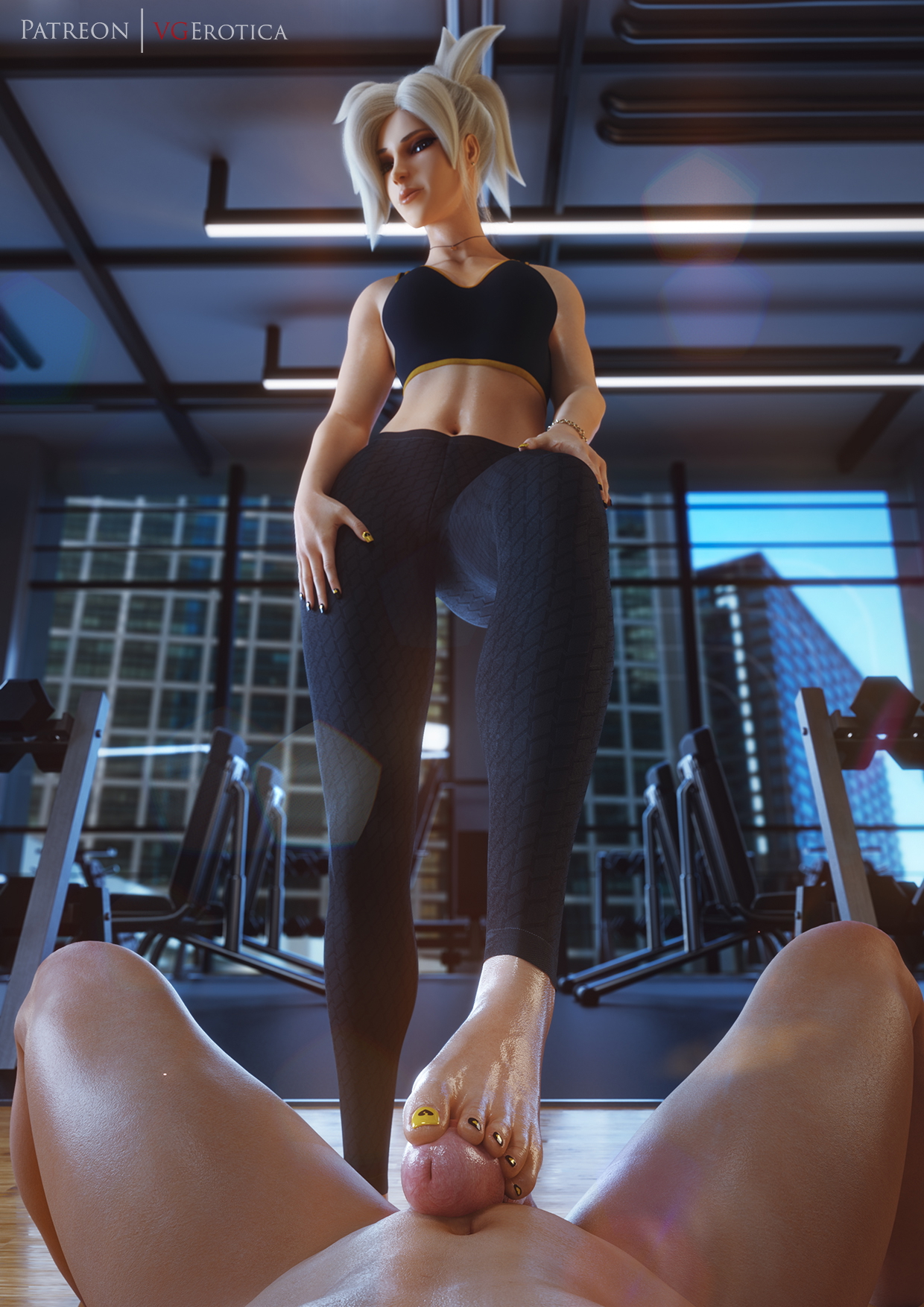 Mercy dominate you  3d Porn Nude Naked Natural Boobs Natural Breast Nipples Pussy Feet Feetjob Gym Nail Polish 2
