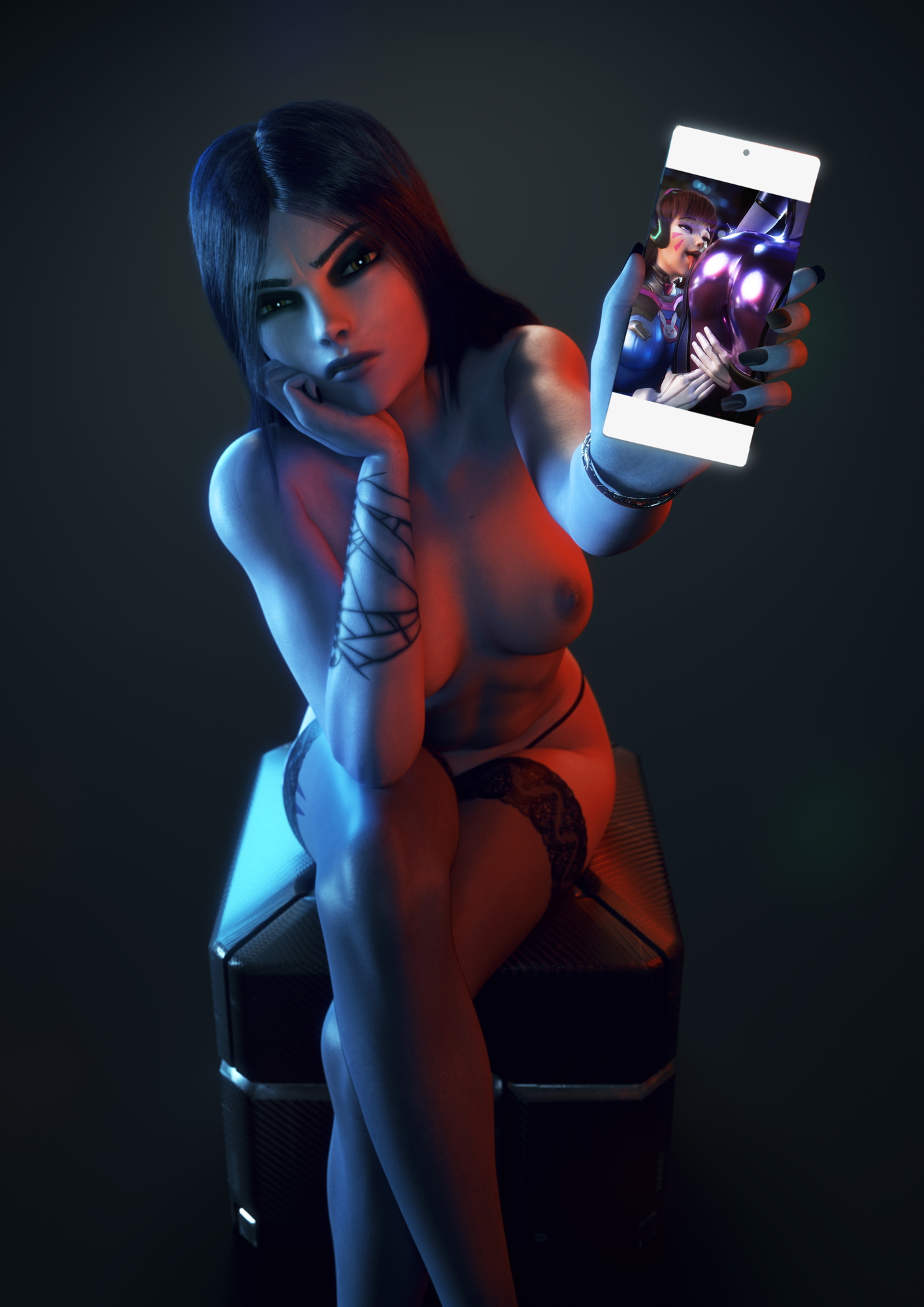 Angry Widow Overwatch Widowmaker 3d Porn Nude Natural Boobs Natural Tits Smartphone Lingerie Angry Mad 2