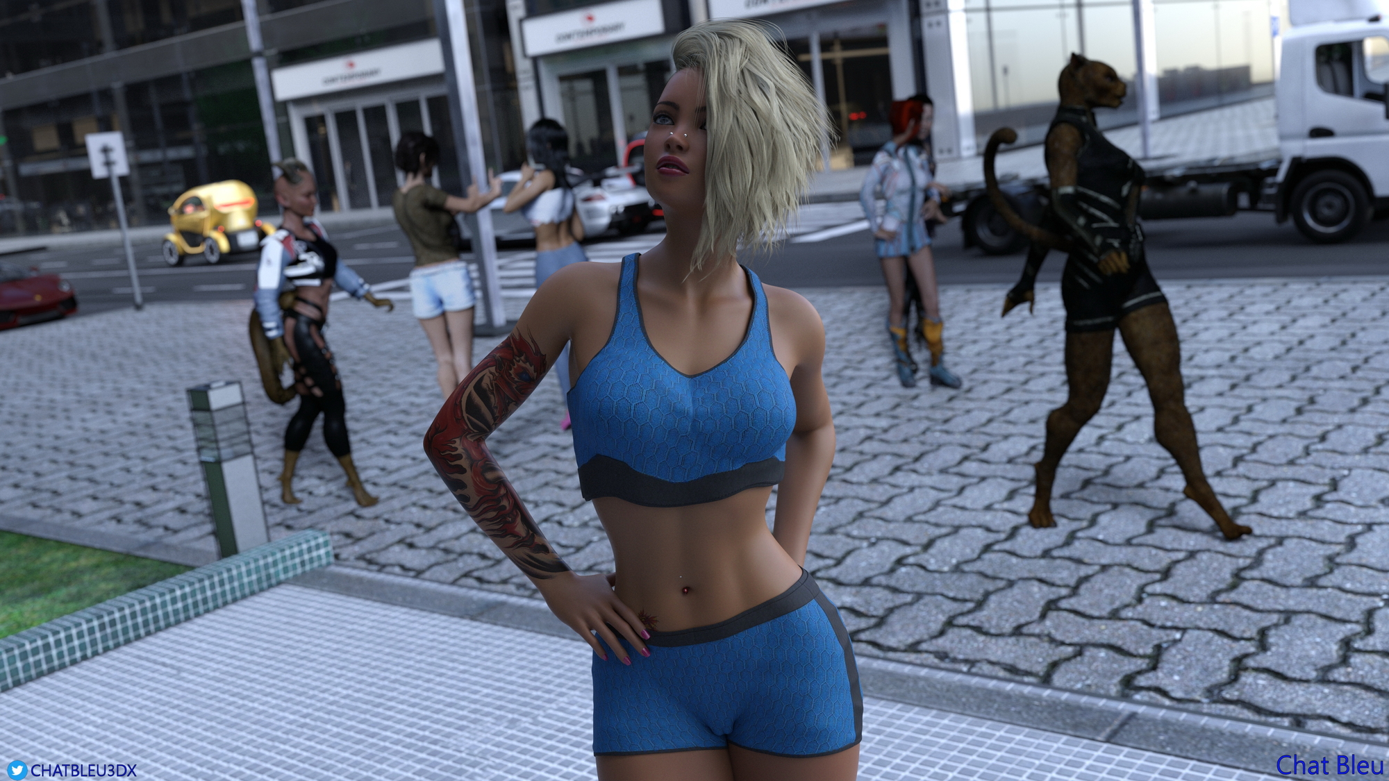 Pink Drink 1 Chat Bleu Bimbo 3d Porn Nude Comic 11