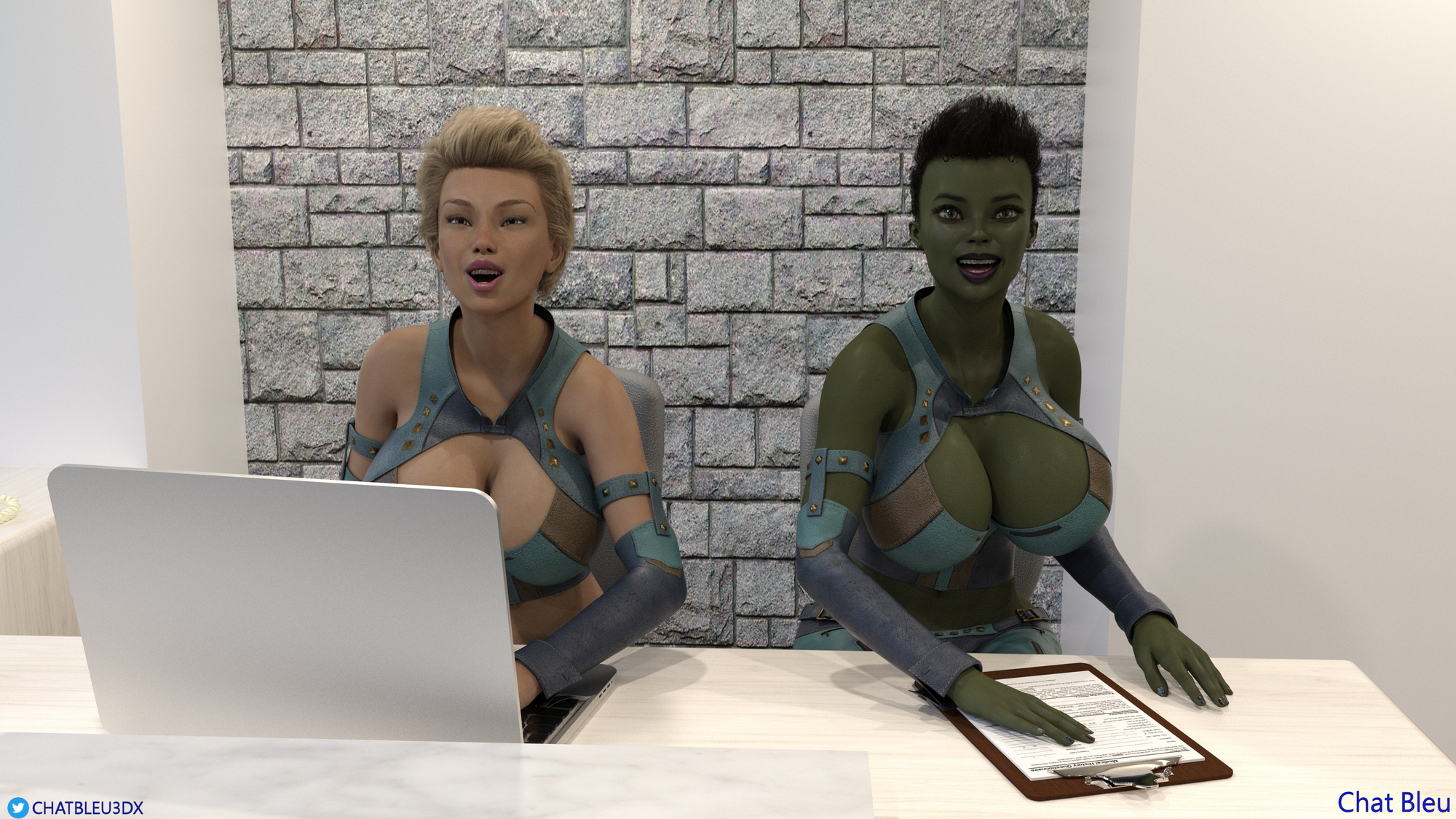 Pink Drink 1 Chat Bleu Bimbo 3d Porn Nude Comic 14