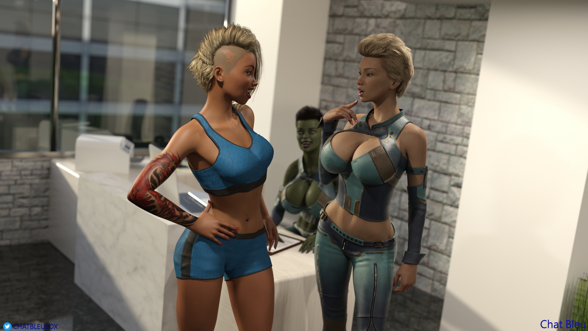 Pink Drink 1 Chat Bleu Bimbo 3d Porn Nude Comic 16
