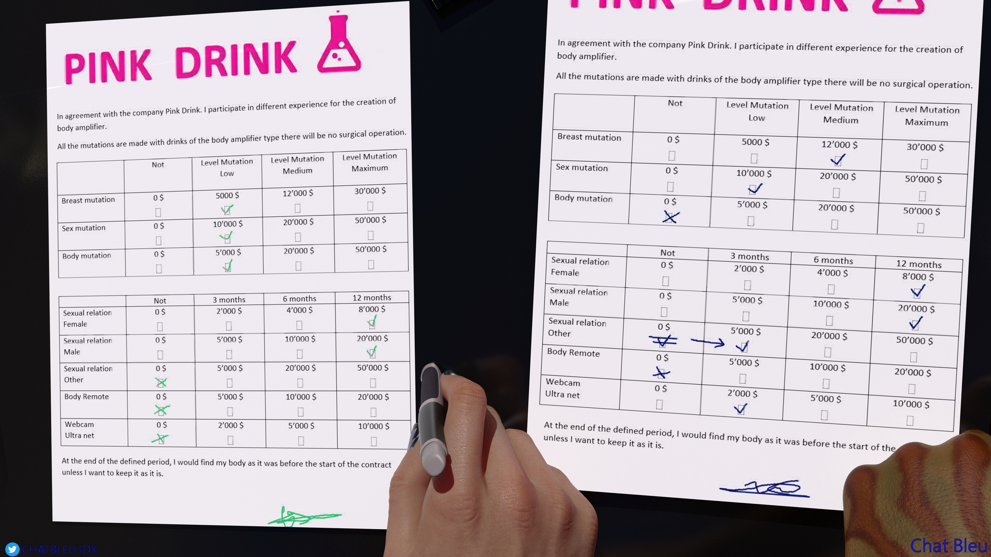 Pink Drink 1 Chat Bleu Bimbo 3d Porn Nude Comic 130