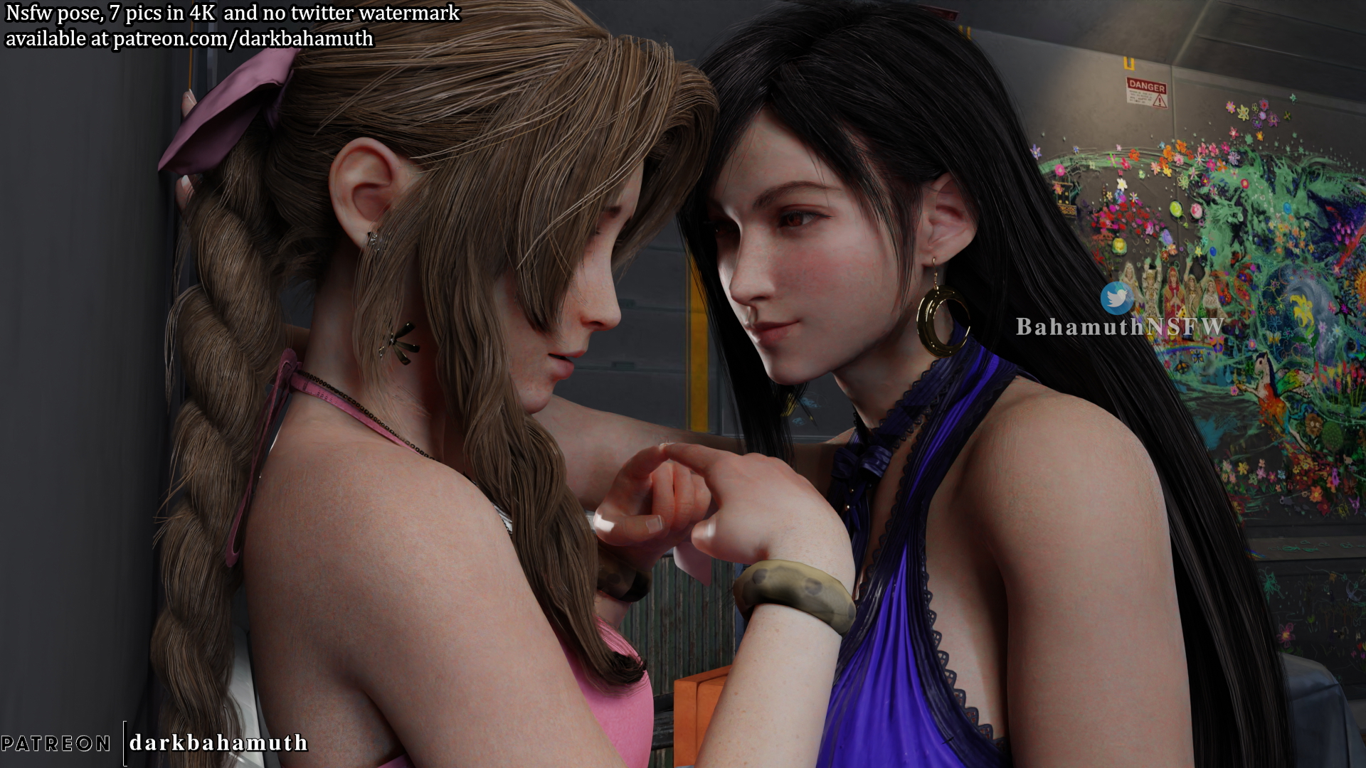 Tifa and Aerith quality time Final Fantasy 7 Final Fantasy 7 Remake Tifa Lockhart Aerith Gainsborough Lesbian