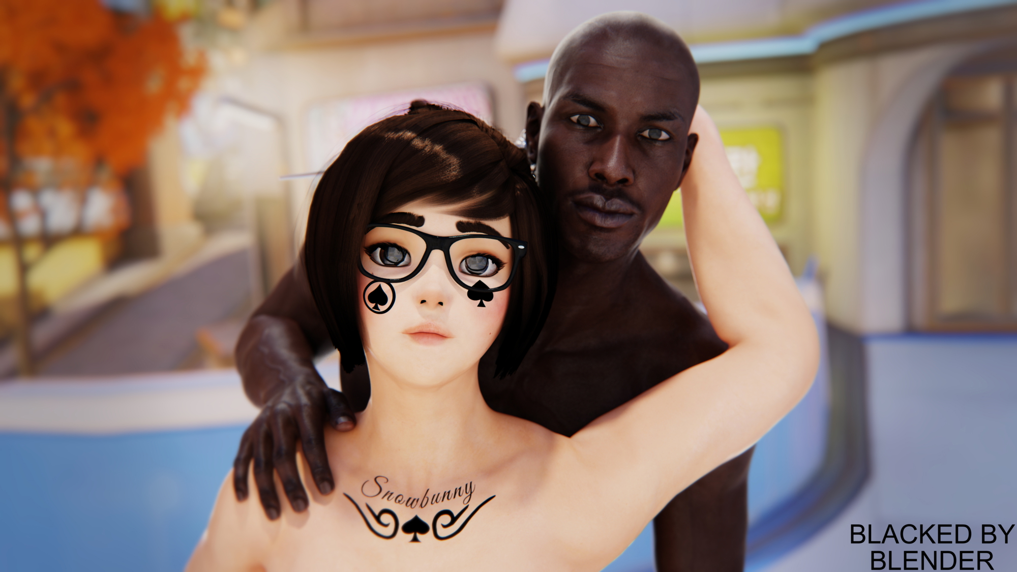 Mei's Studly Companion~ Mei (Overwatch) Blacked Snowbunny