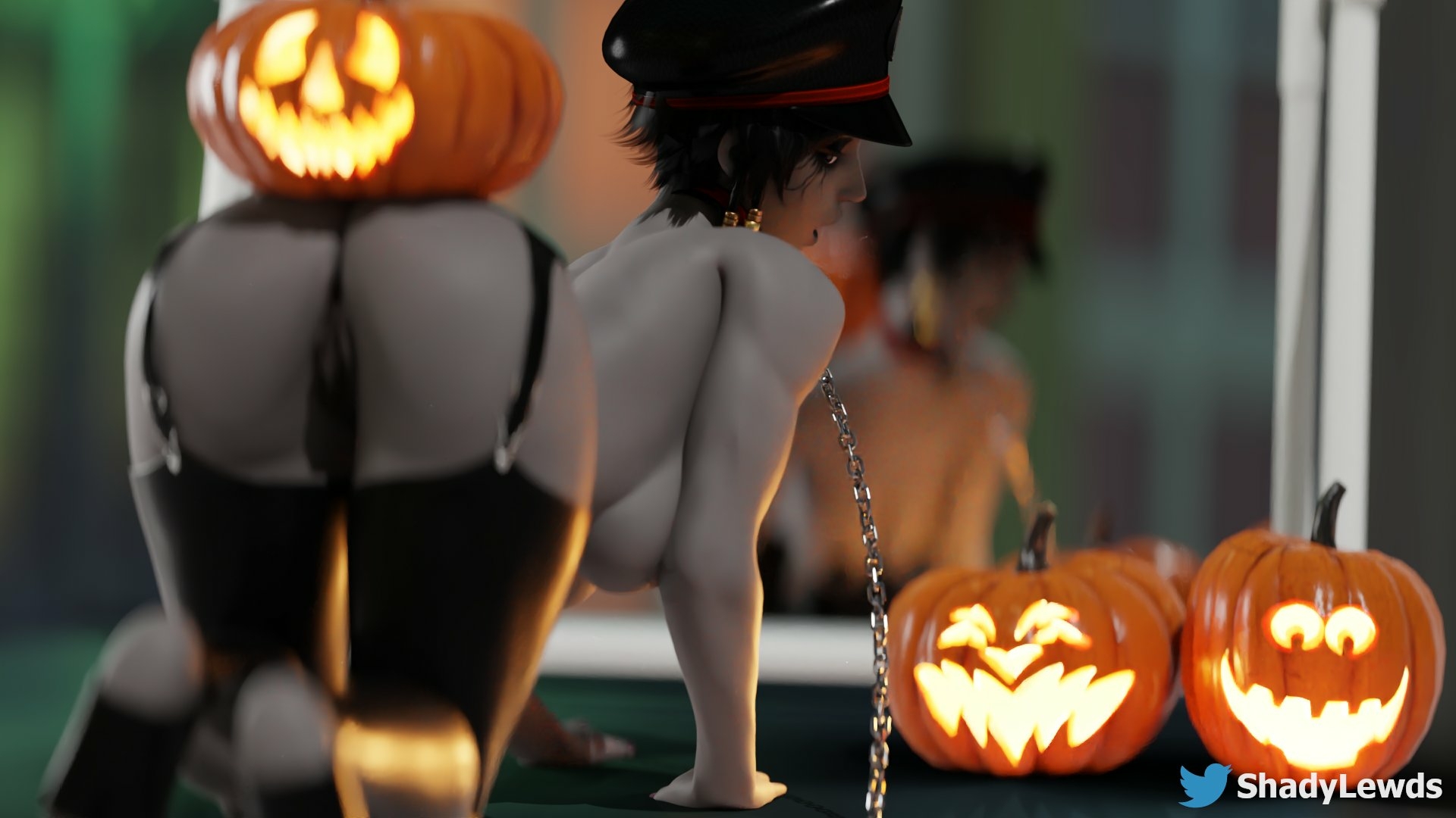 Spooky Halloween Pharah Overwatch Pharah 3d Porn Videogame Doggy Style Position Pussy Ass Booty Halloween Pumpkin