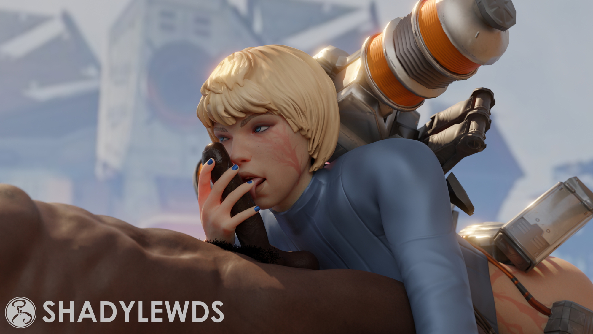 Wattson Lick Wattson Apex Legends 3d Porn Videogame Licking Cock Oral Sex Bbc Bwc Pubic Hair 2