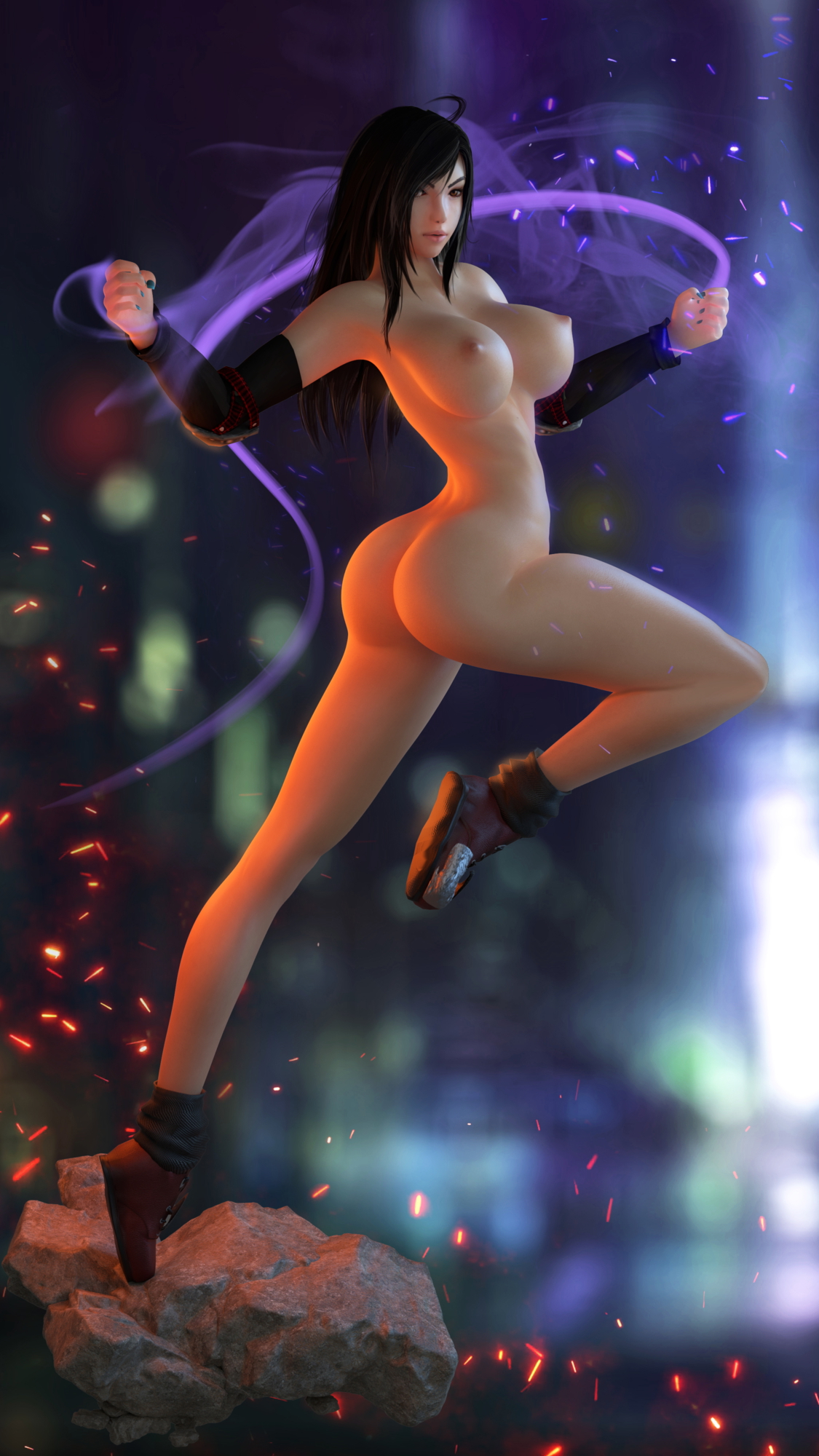 Tifa Figurine - Final Fantasy Final Fantasy Tifa Lockhart Tifa Hentai Ass Big Ass Big Tits Tits Natural Tits Butt Black Hair