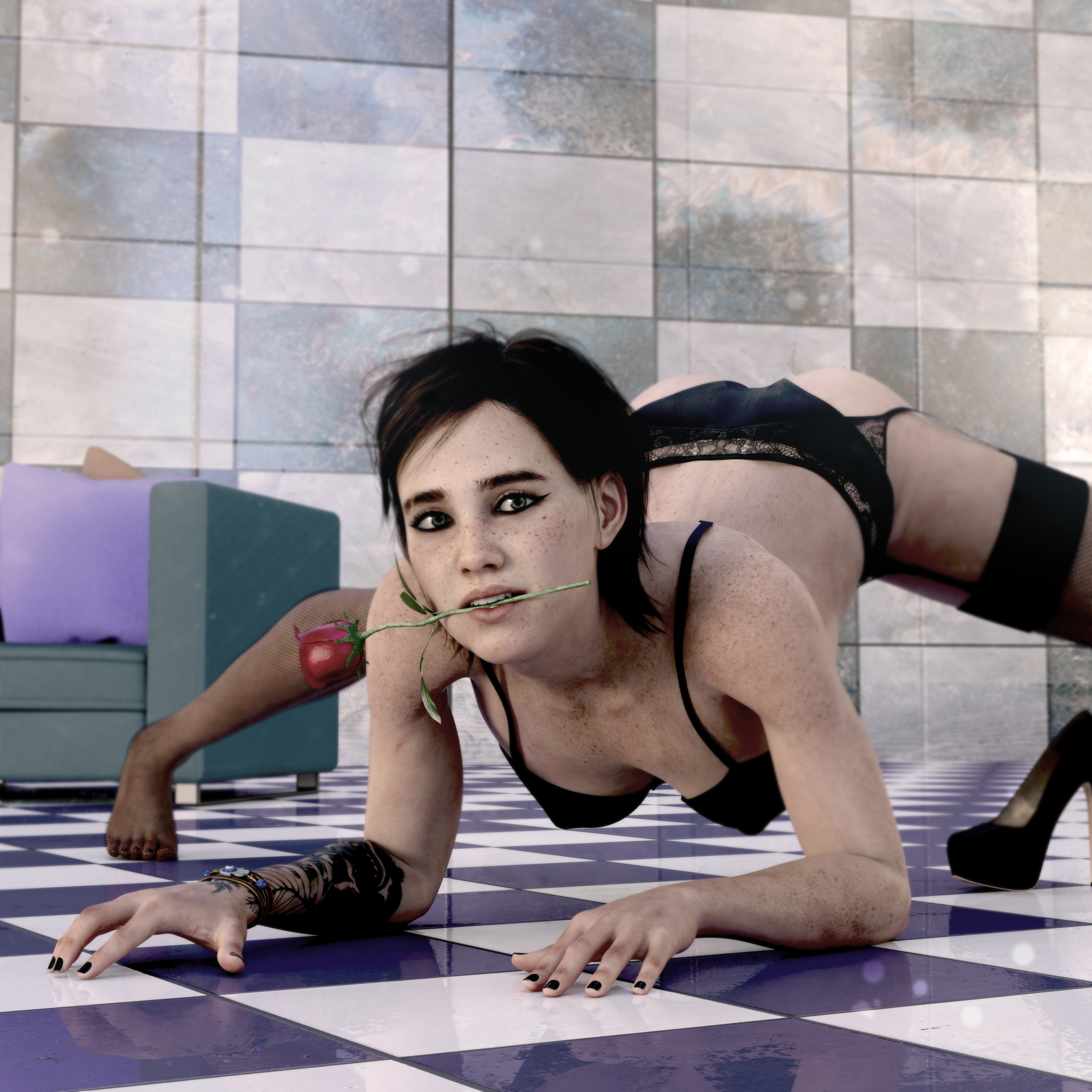 Ellie in hot lingerie Ellie (the Last Of Us) Ellie Lingerie Sexy Lingerie #jackochallenge Sexy 2