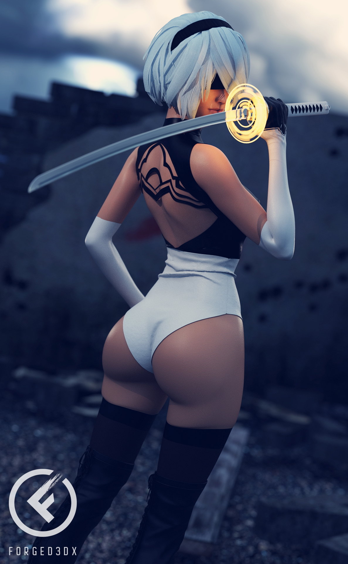 Yorha 2b 2b Yorha2b Nier Automata 3d Porn 3d Girl Videogame Nude Naked Fit Ass Pussy Sexy Natural Boobs Natural Tits Pink Nipples