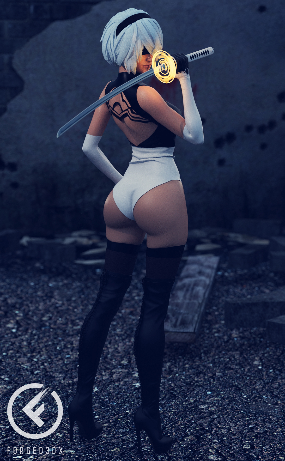 Yorha 2b 2b Yorha2b Nier Automata 3d Porn 3d Girl Videogame Nude Naked Fit Ass Pussy Sexy Natural Boobs Natural Tits Pink Nipples 2