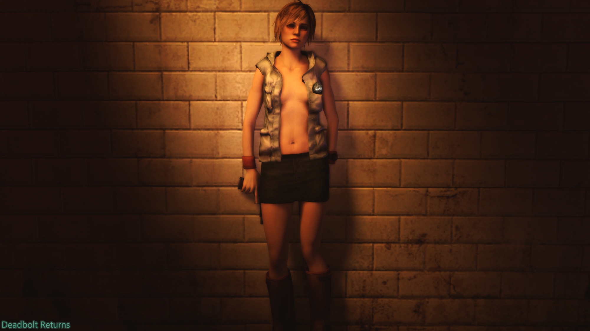 Heather By The Wall Heather Mason Silent Hill Silent Hill 3 Rule34 Rule 34 Sfm Source Filmmaker 3d Porn Nude Partially_nude