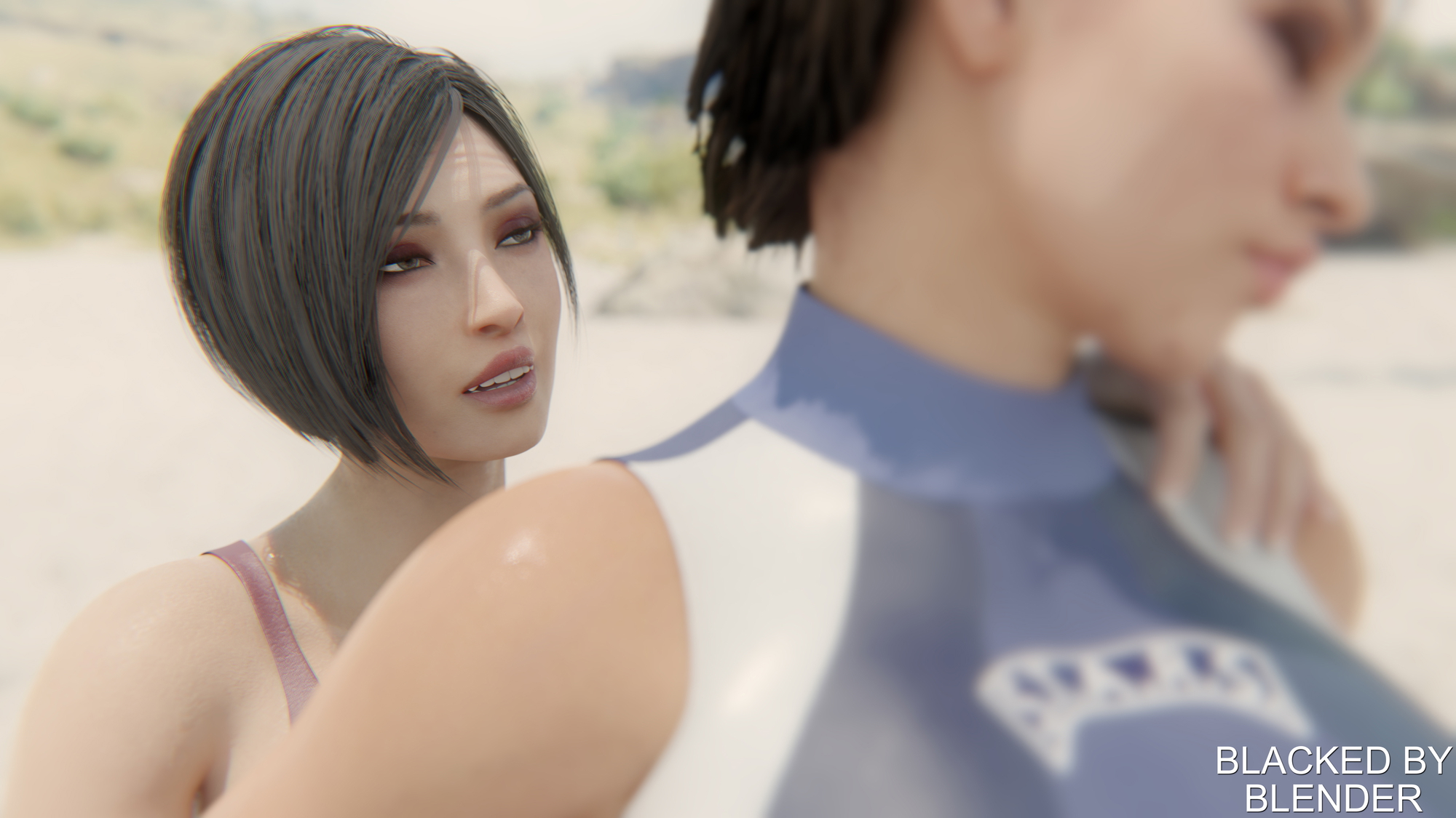 Resident Evil Beach Threesome Jill Valentine Claire Redfield Ada Wong  2