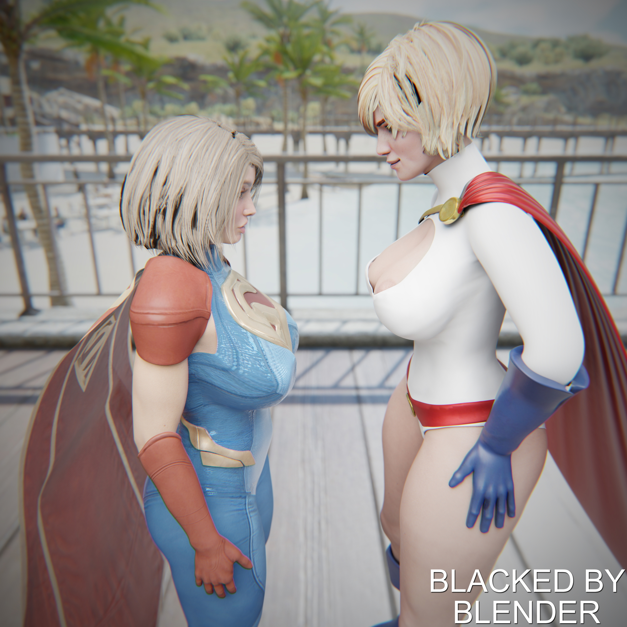 Power Tiddy Comparison Power Girl Supergirl 