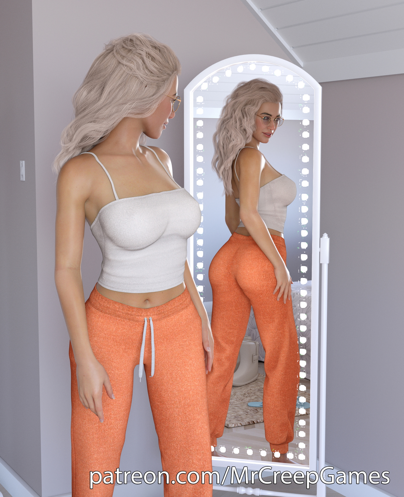 Madison's Mirror Obsession  3d Porn 3d Girl Nsfw 3dnsfw Sexy Hot Nude Big boobs Pinup Pose Cute