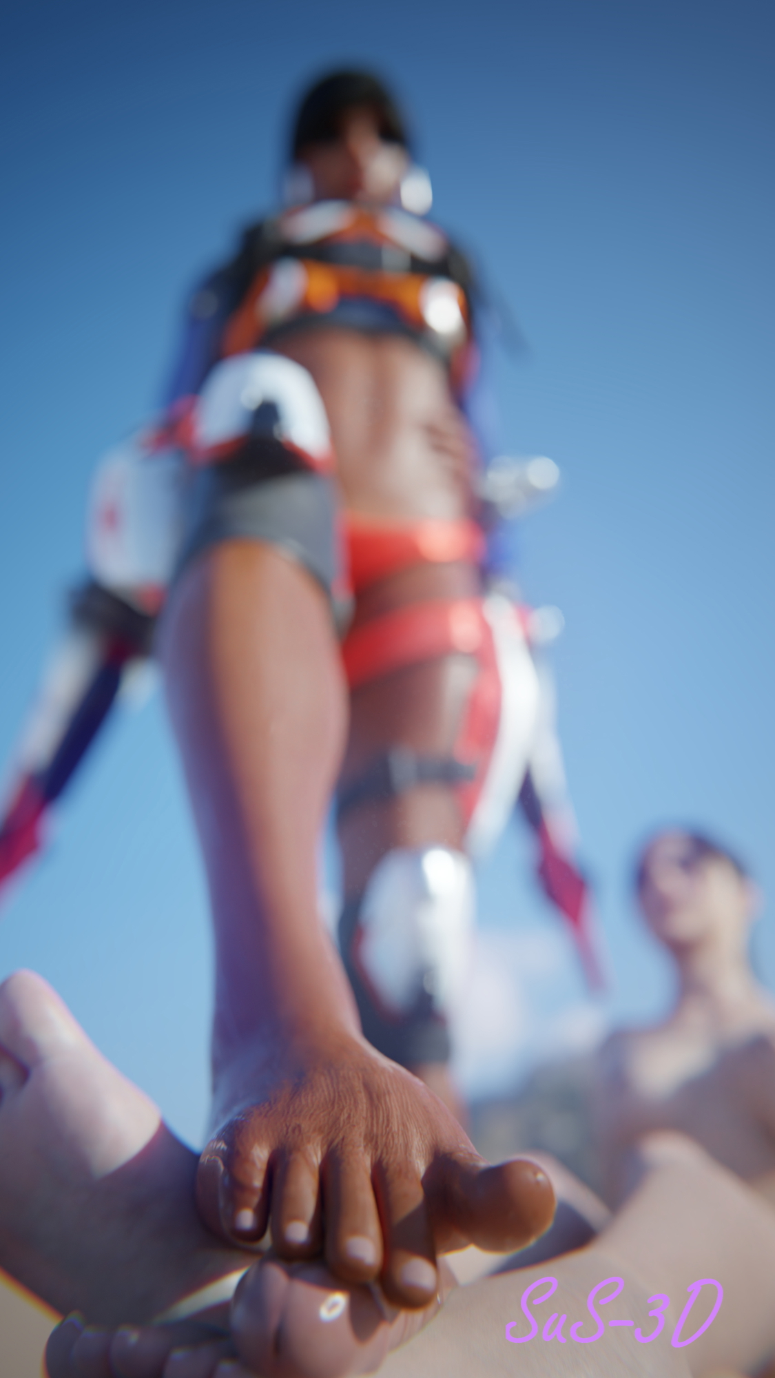 Pharah x Claire footjob Pharah Claire Redfield Feet Feetjob Male Pov Pov
