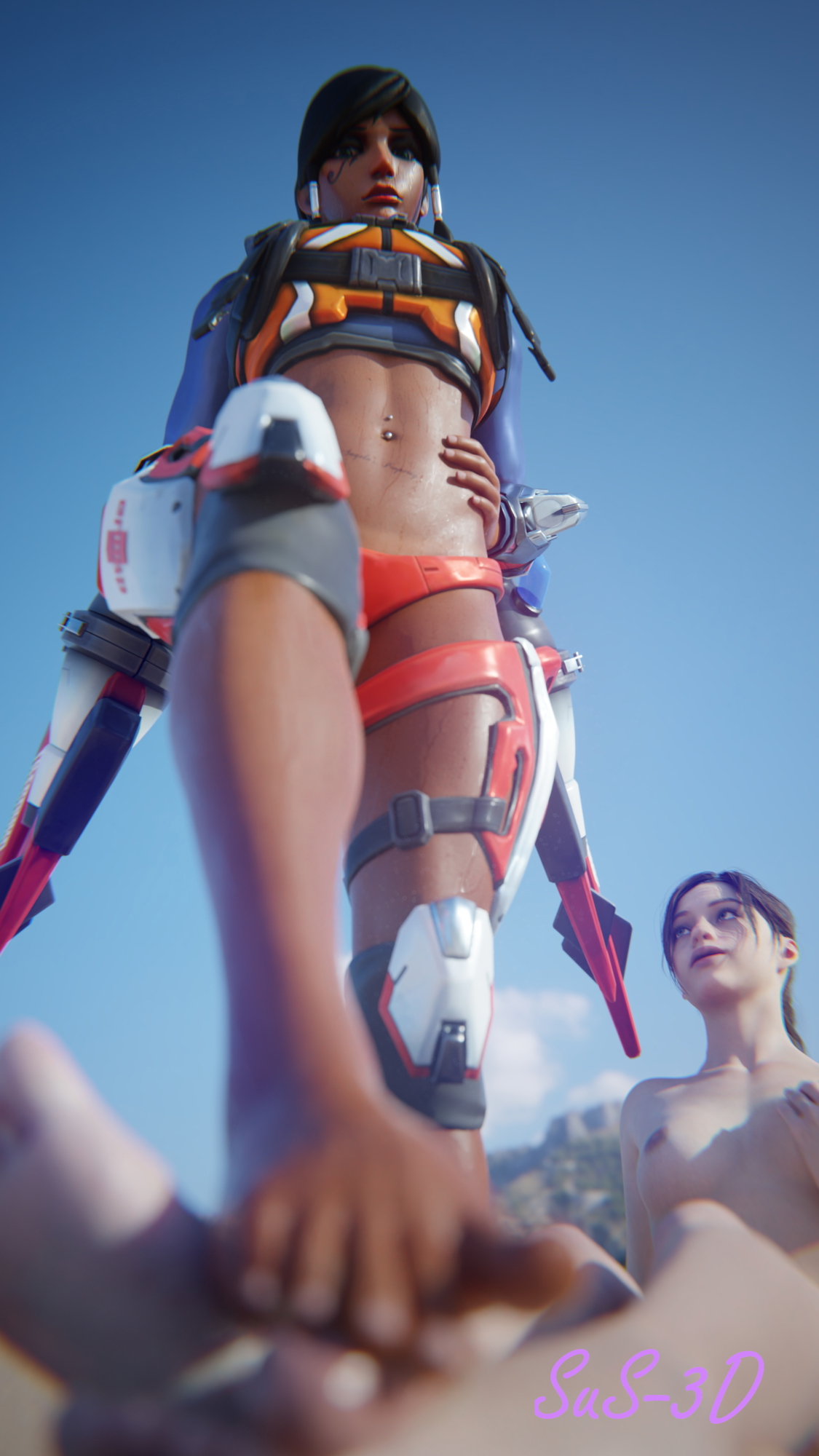 Pharah x Claire footjob Pharah Claire Redfield Feet Feetjob Male Pov Pov 3