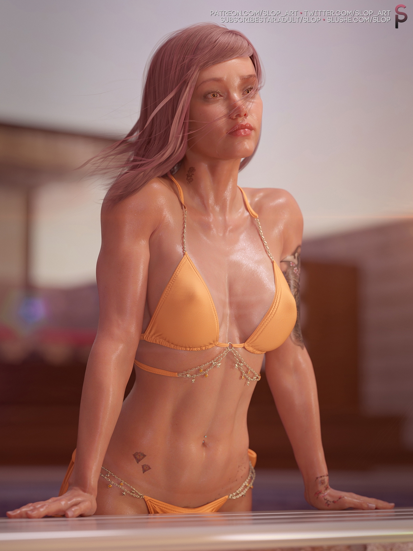 Summer Nostalgia Nina Broughton Mia Bošnjak Linde Witteveen Alice Laffut Oral Summer Beach Bikini Swimsuit Sweat 15