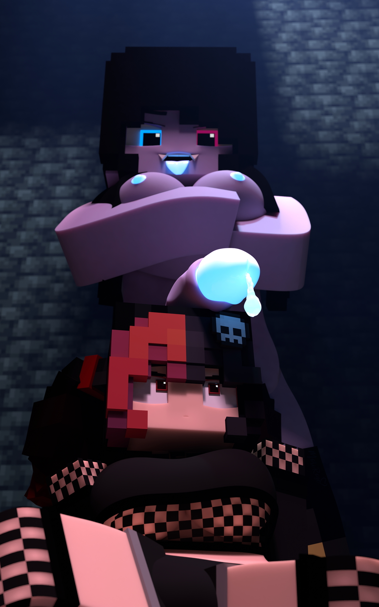 Ellie's B'day Render - Vampire Futa Mori Encounter  Futanari Minecraft