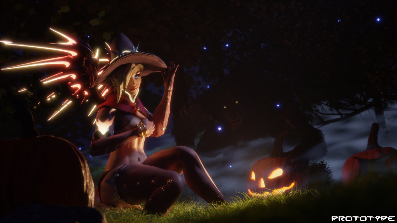 Spooky mercy Mercy Overwatch Werewolf