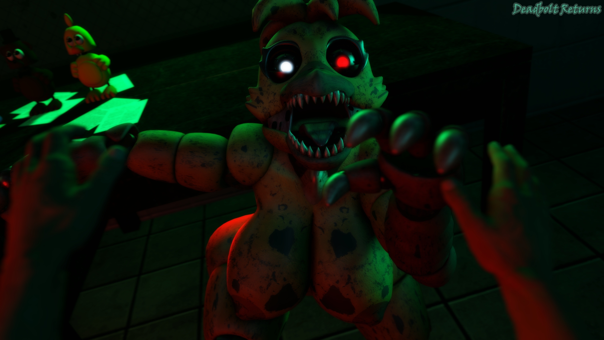 Nightmare Chica Pounces Nightmare Chica Chica (fivenightsatfreddys) Chica Five Nights At Freddys Fnaf Rule34 Rule 34 Sfm Source Filmmaker 3d Porn 3dnsfw