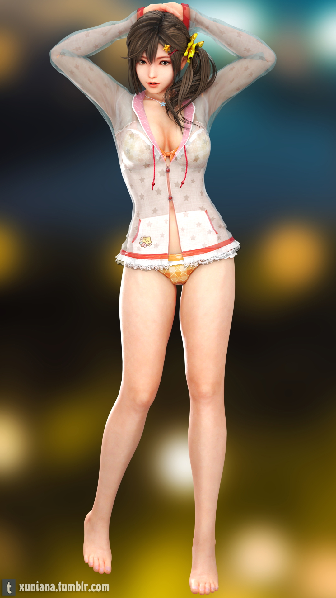 Misaki Dead Or Alive Misaki 3d Porn 3d Girl 3dnsfw Feet Barefoot Lingerie Sexy Posing