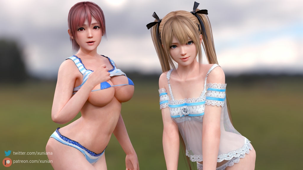 Honoka and Marie Rose Dead Or Alive Honoka Marie Rose 3d Porn 3d Girl 3dnsfw Sexy Posing Looking At Viewer Lingerie