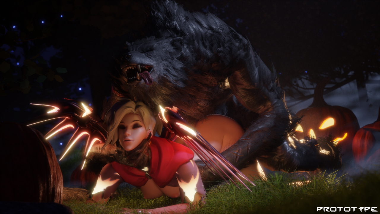 Mercy Halloween knot <3 Mercy Overwatch Werewolf