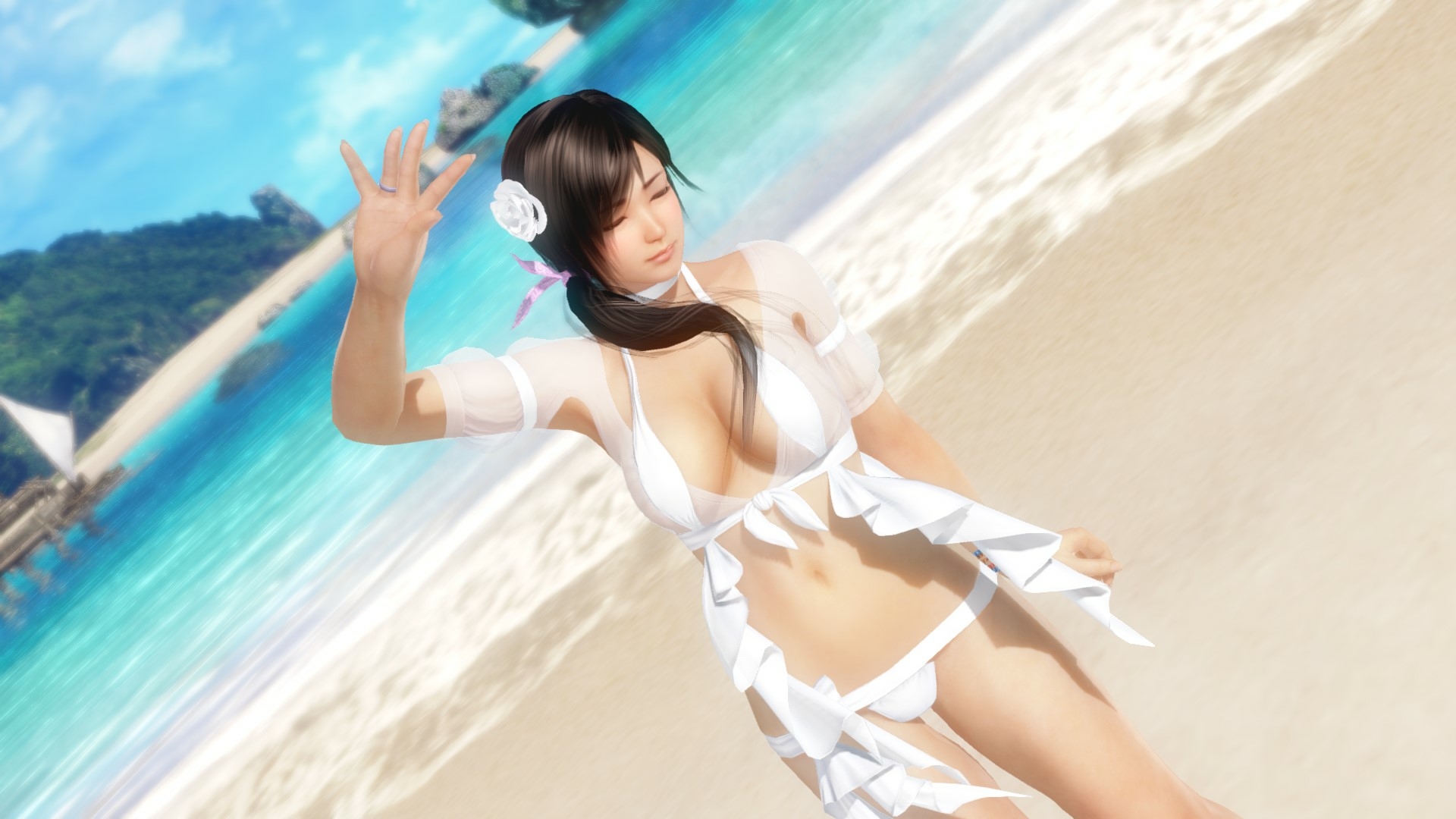 Seabreeze Dead Or Alive Kokoro 3d Porn 3d Girl Nsfw Videogame Bikini Sexy Beach