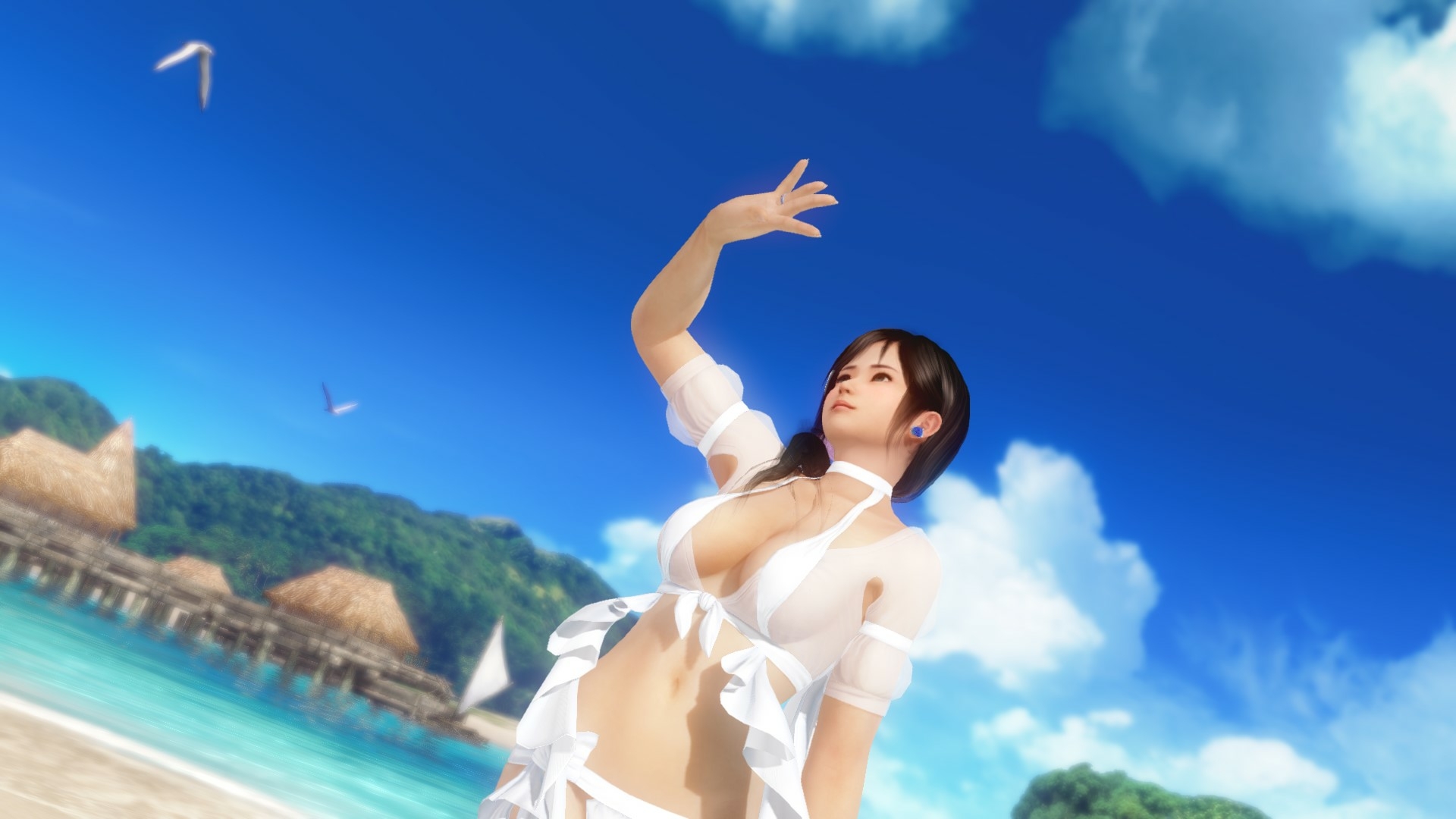 Seabreeze Dead Or Alive Kokoro 3d Porn 3d Girl Nsfw Videogame Bikini Sexy Beach 2