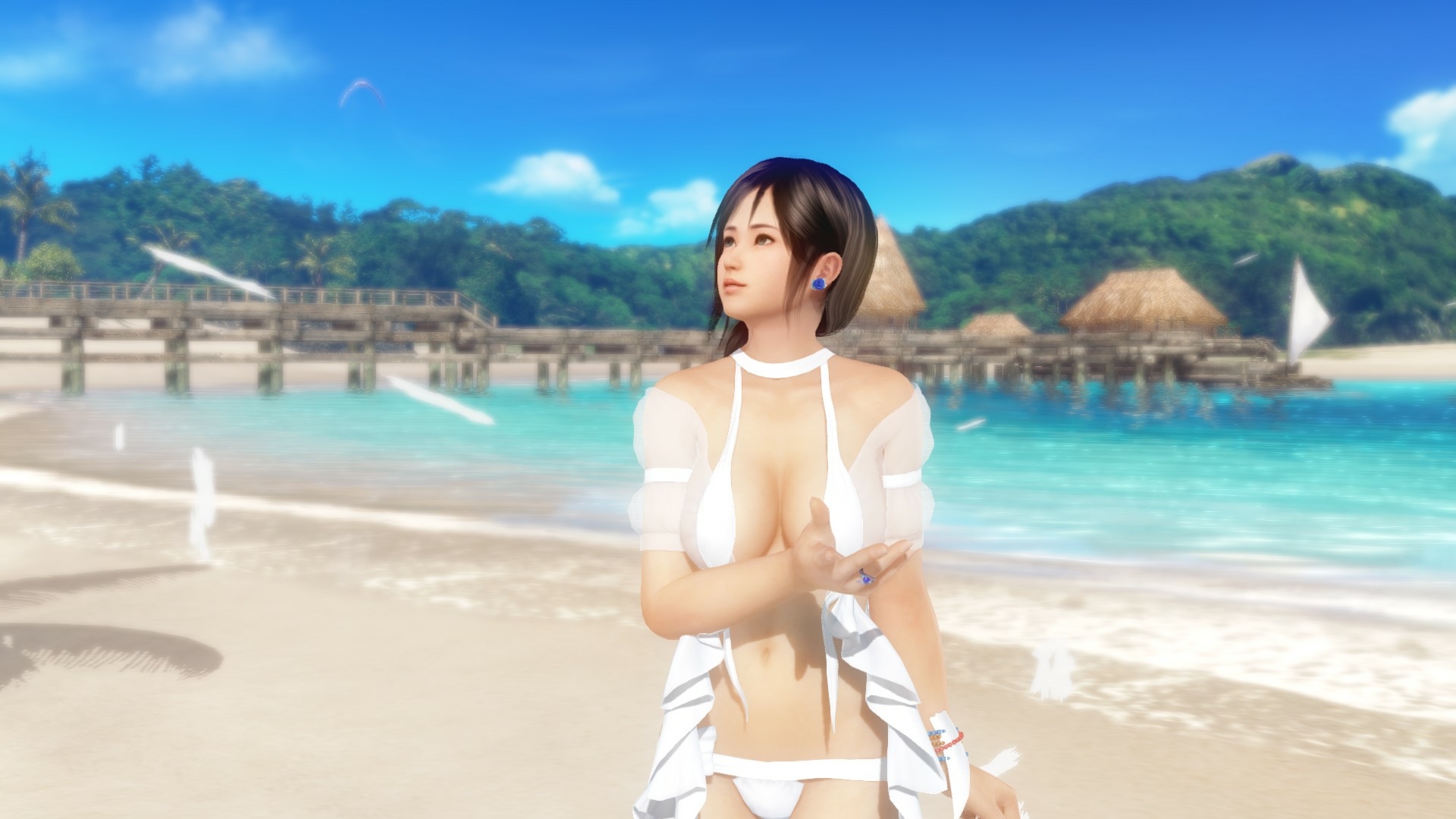 Seabreeze Dead Or Alive Kokoro 3d Porn 3d Girl Nsfw Videogame Bikini Sexy Beach 4
