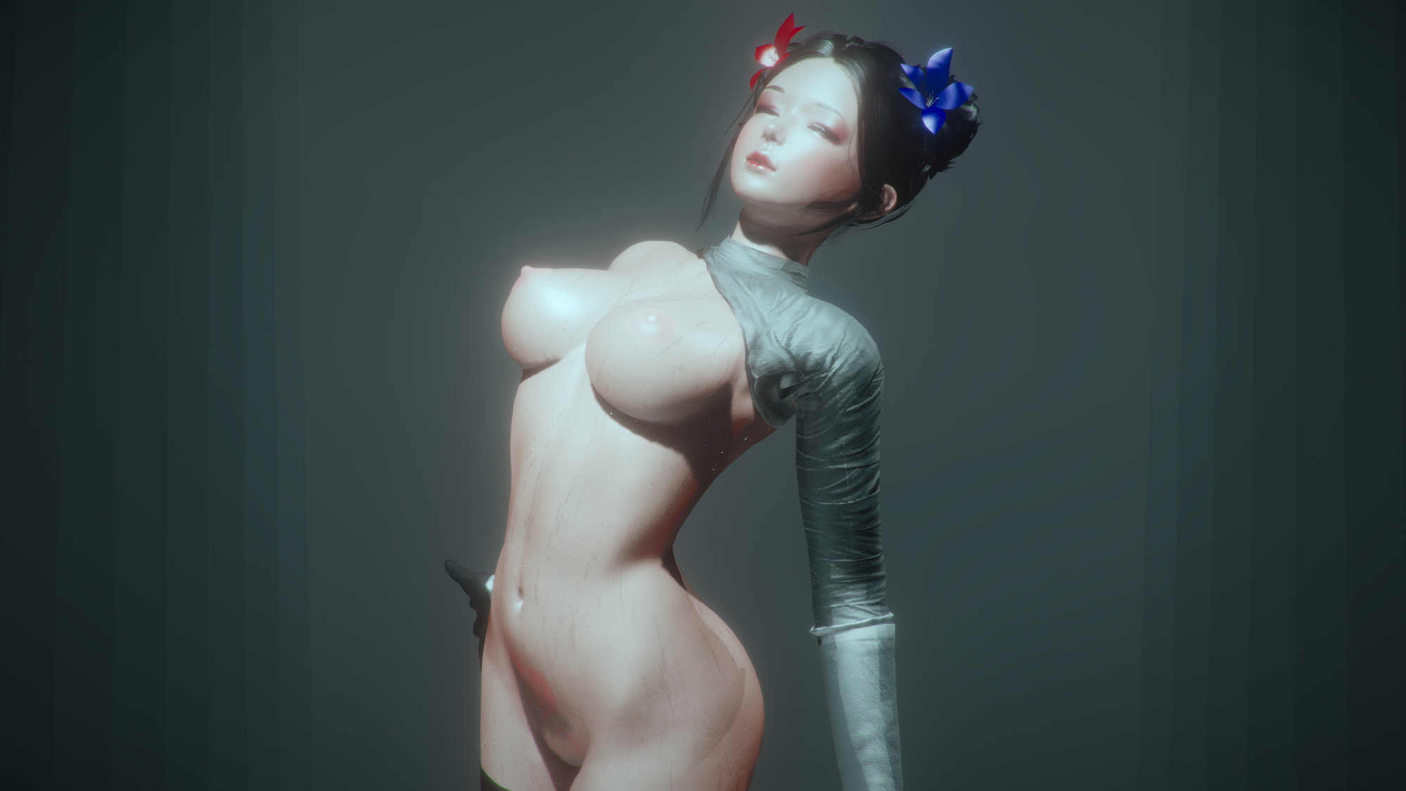 KoroKami's honey part 4 Original 3d Porn 3d Girl Nsfw Videogame Naked Nude Natural Boobs Wet Pink Nipples Drops 3