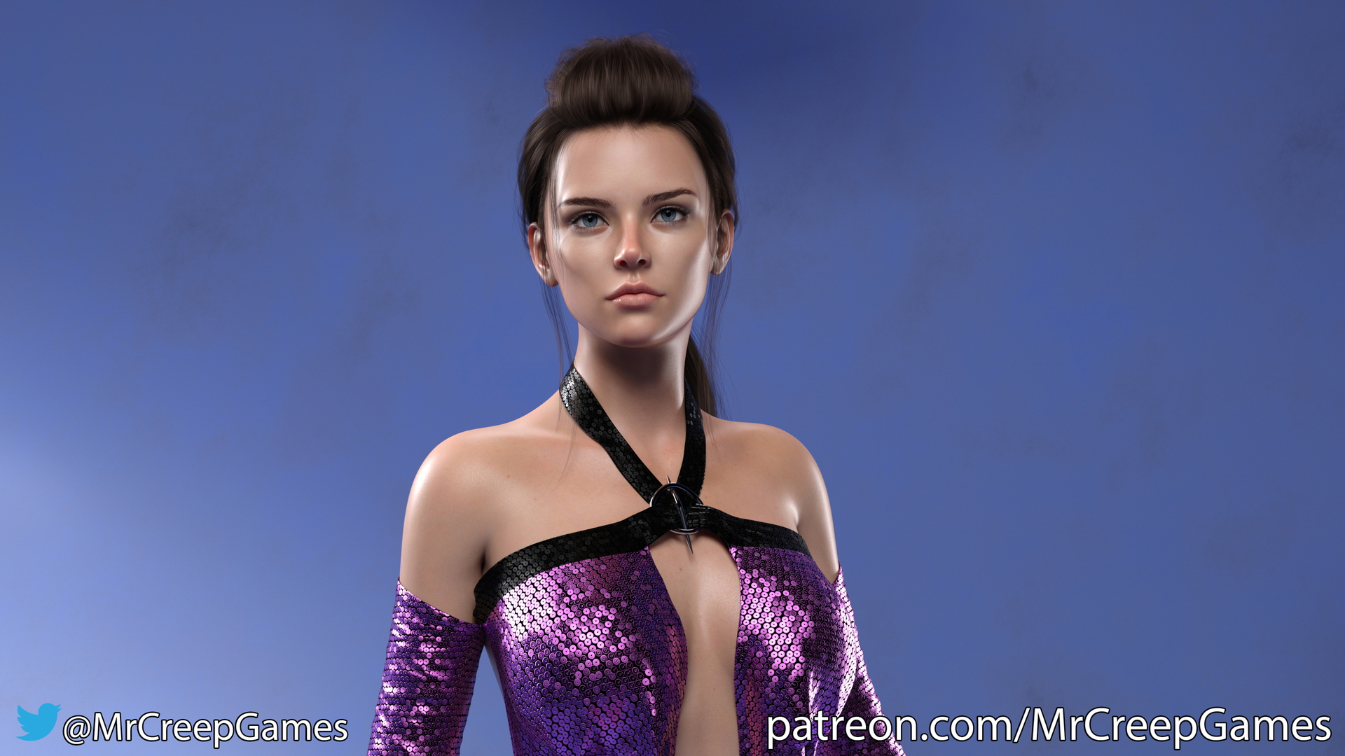 Concept Render #8 (For my first Visual Novel)  3d Porn 3d Girl Nsfw 3dnsfw Sexy Hot Nude Big boobs Pinup Pose Cute Teen