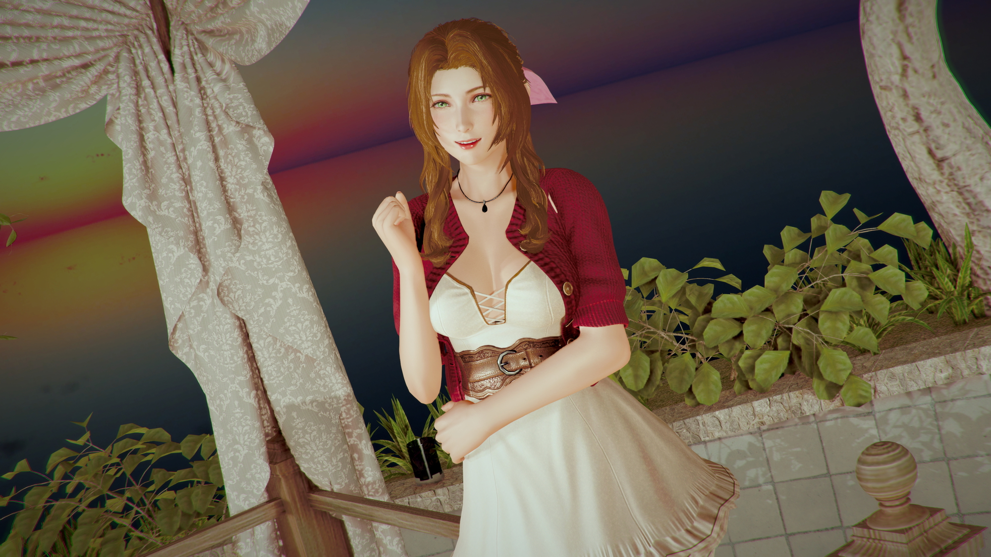 Sunset Final Fantasy Aerith Gainsborough 3d Porn 3d Girl Nsfw Videogame Pink Nipples Shaved Pussy Nude Naked Natural Boobs Natural Tits Pink Pussy Topless 2