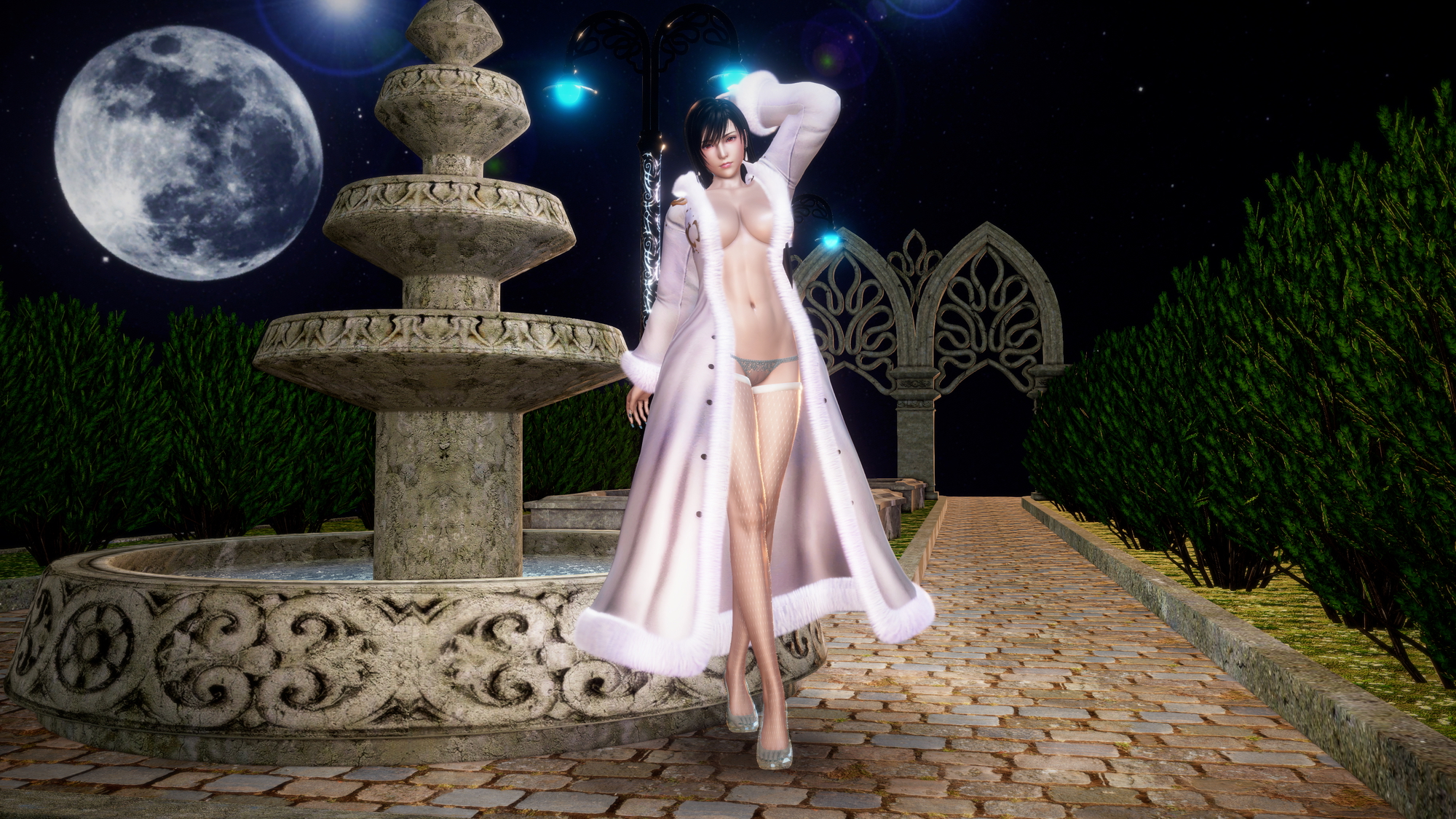 月光庭園 / Moonlight Garden (P1) Final Fantasy Tifa Lockhart 3d Porn 3d Girl Nsfw Videogame Pink Nipples Natural Tits Posing Big boobs High Heels Shaved Pussy 2