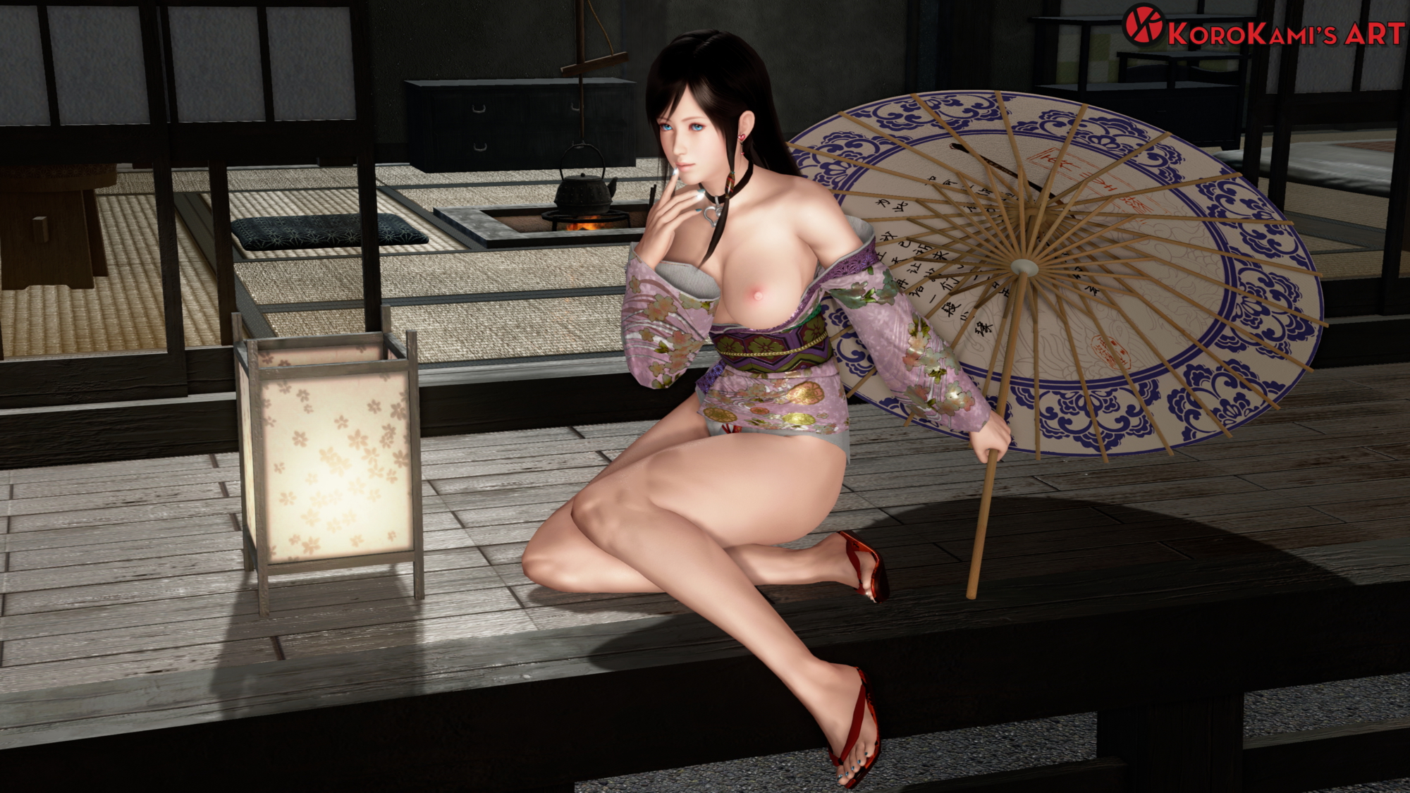 夏の夜 / Summer Night Dead Or Alive Kokoro 3d Porn 3d Girl Nsfw Videogame Nude Pink Nipples Big Tits Half Naked Japanese