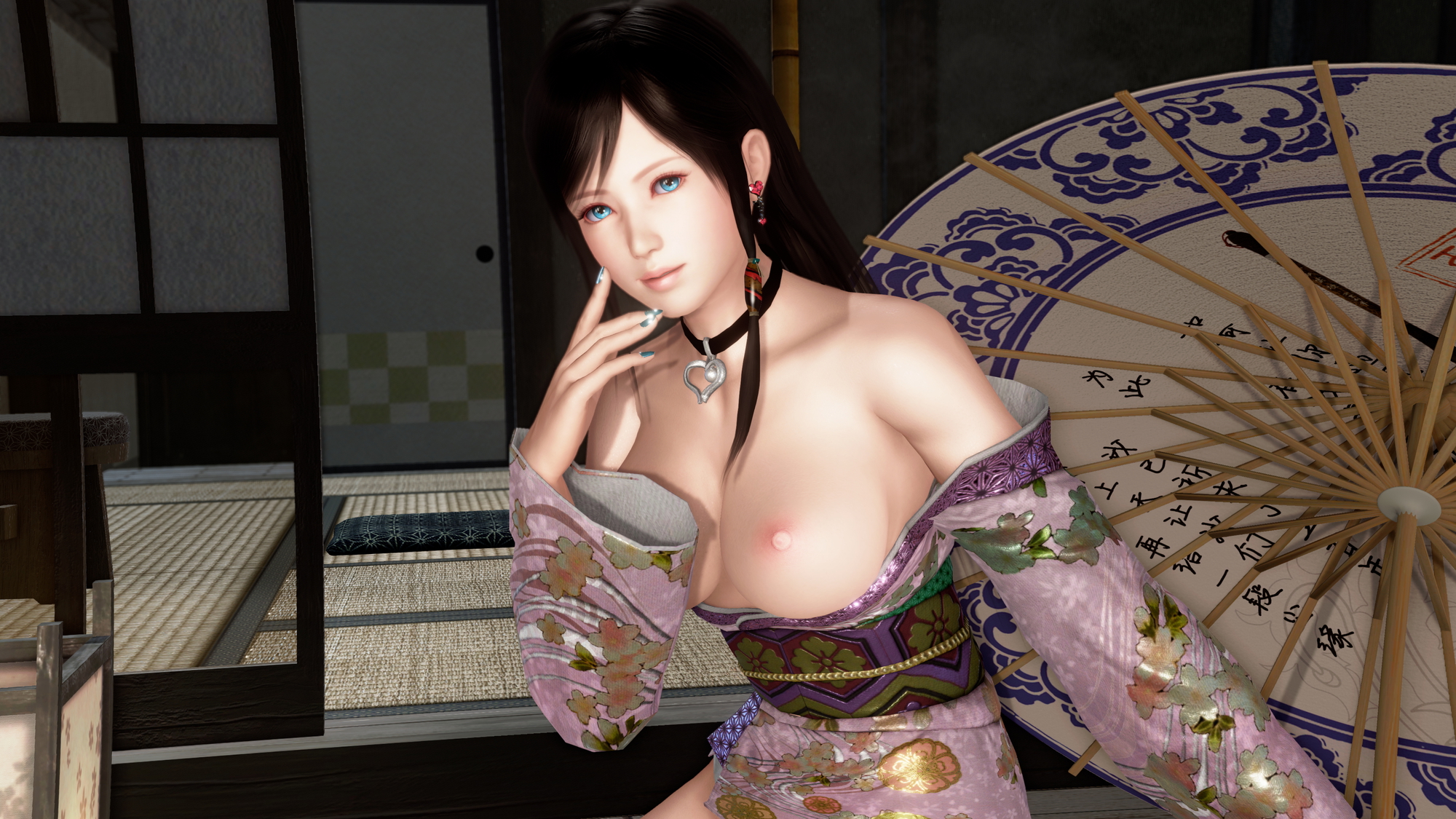 夏の夜 / Summer Night Dead Or Alive Kokoro 3d Porn 3d Girl Nsfw Videogame Nude Pink Nipples Big Tits Half Naked Japanese 4