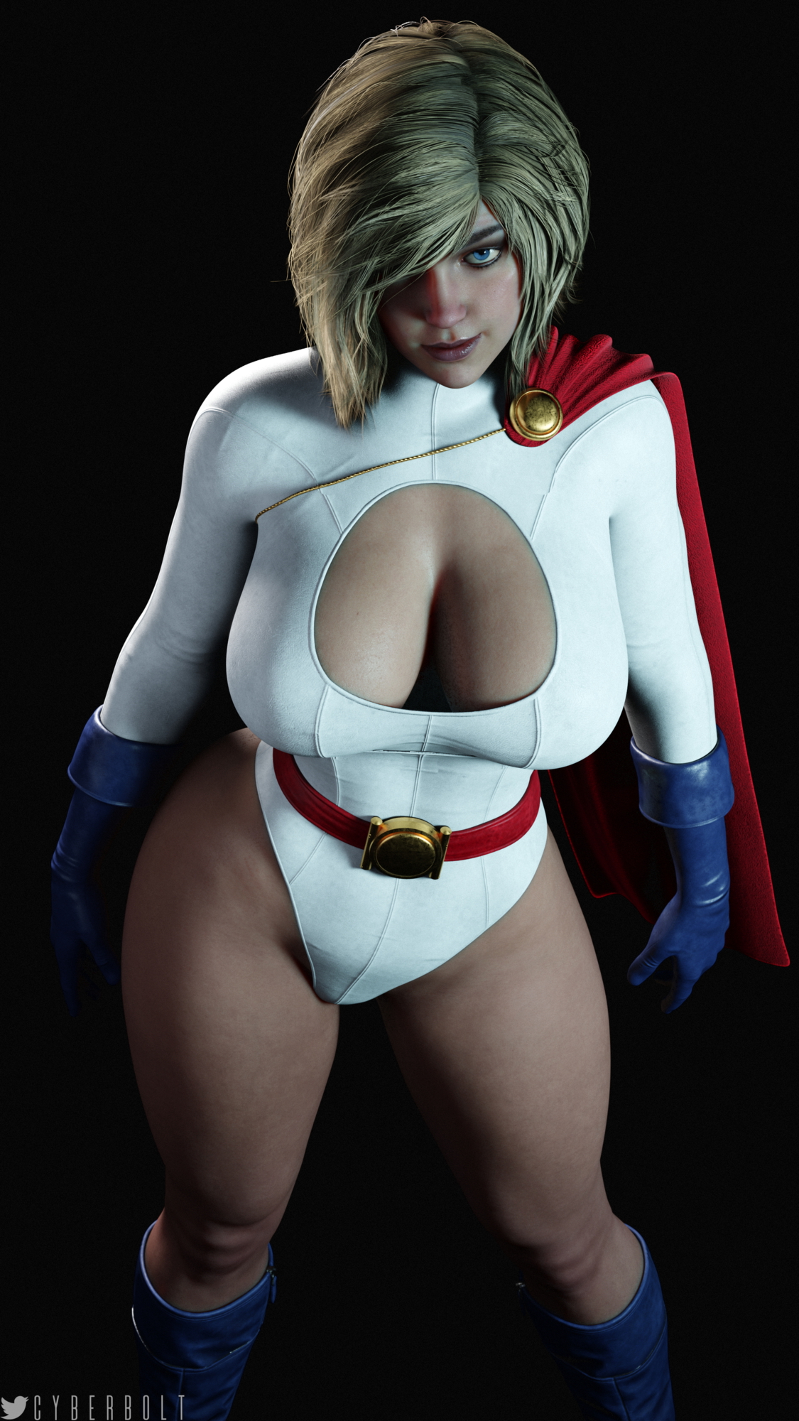Power Girl Cycles vs Eevee Power Girl Dc Comics Big Tits Sfw 2