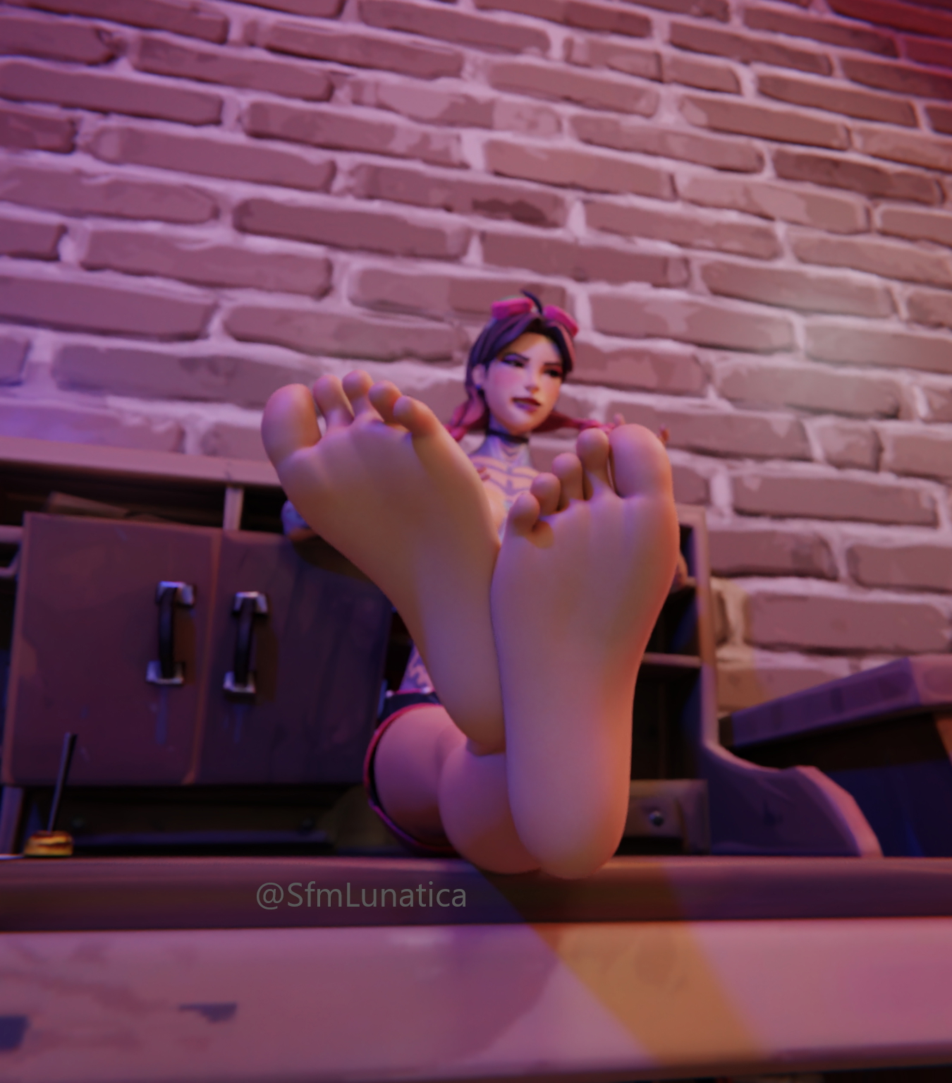 Jules shows her feet Jules Fortnite Jules Fortnite Nsfw Feet Barefoot Natural Tits Tits Rule34 Pink Nipples Legs Tattoo 3d Porn 3d Girl 4