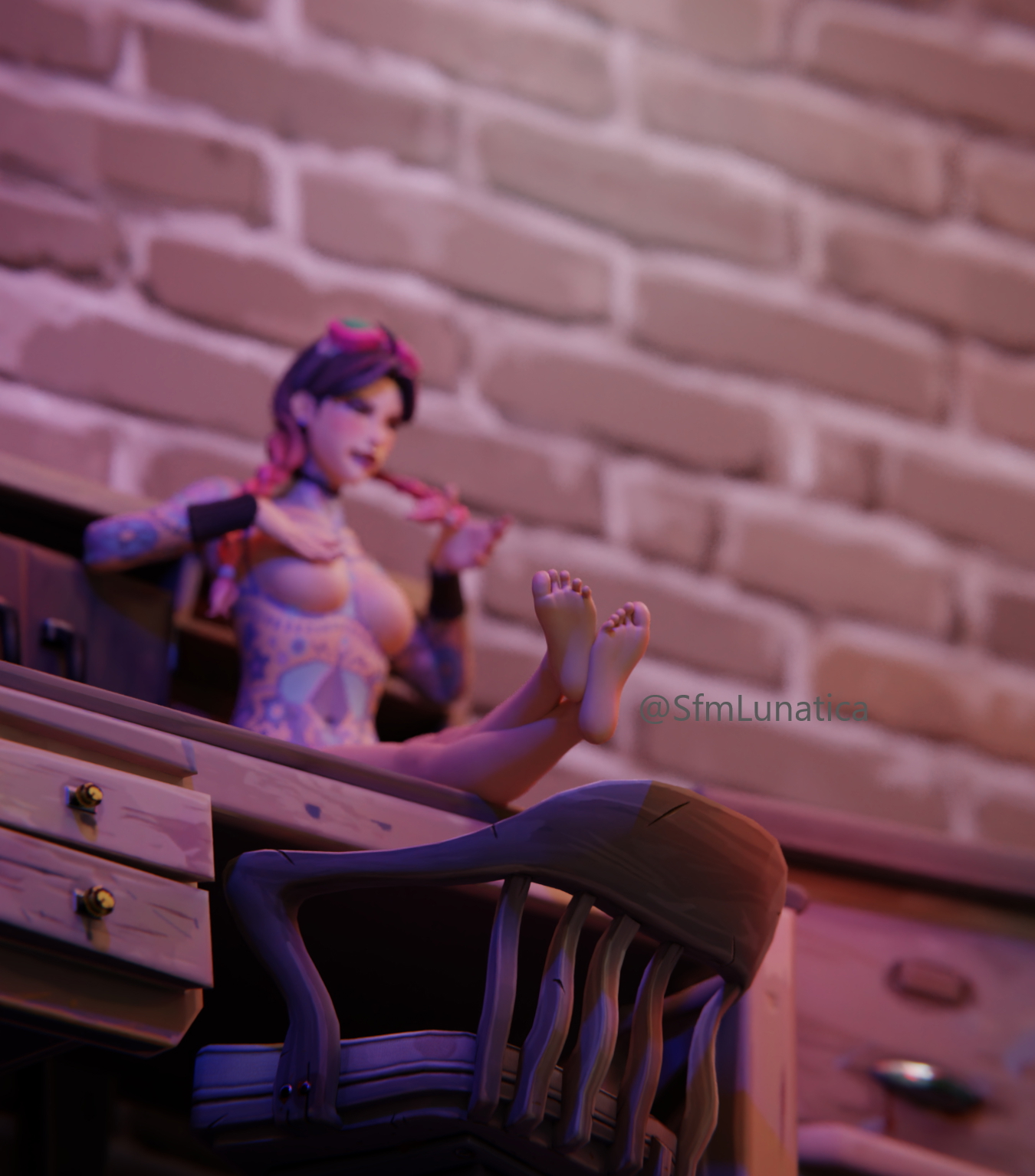Jules shows her feet Jules Fortnite Jules Fortnite Nsfw Feet Barefoot Natural Tits Tits Rule34 Pink Nipples Legs Tattoo 3d Porn 3d Girl 8