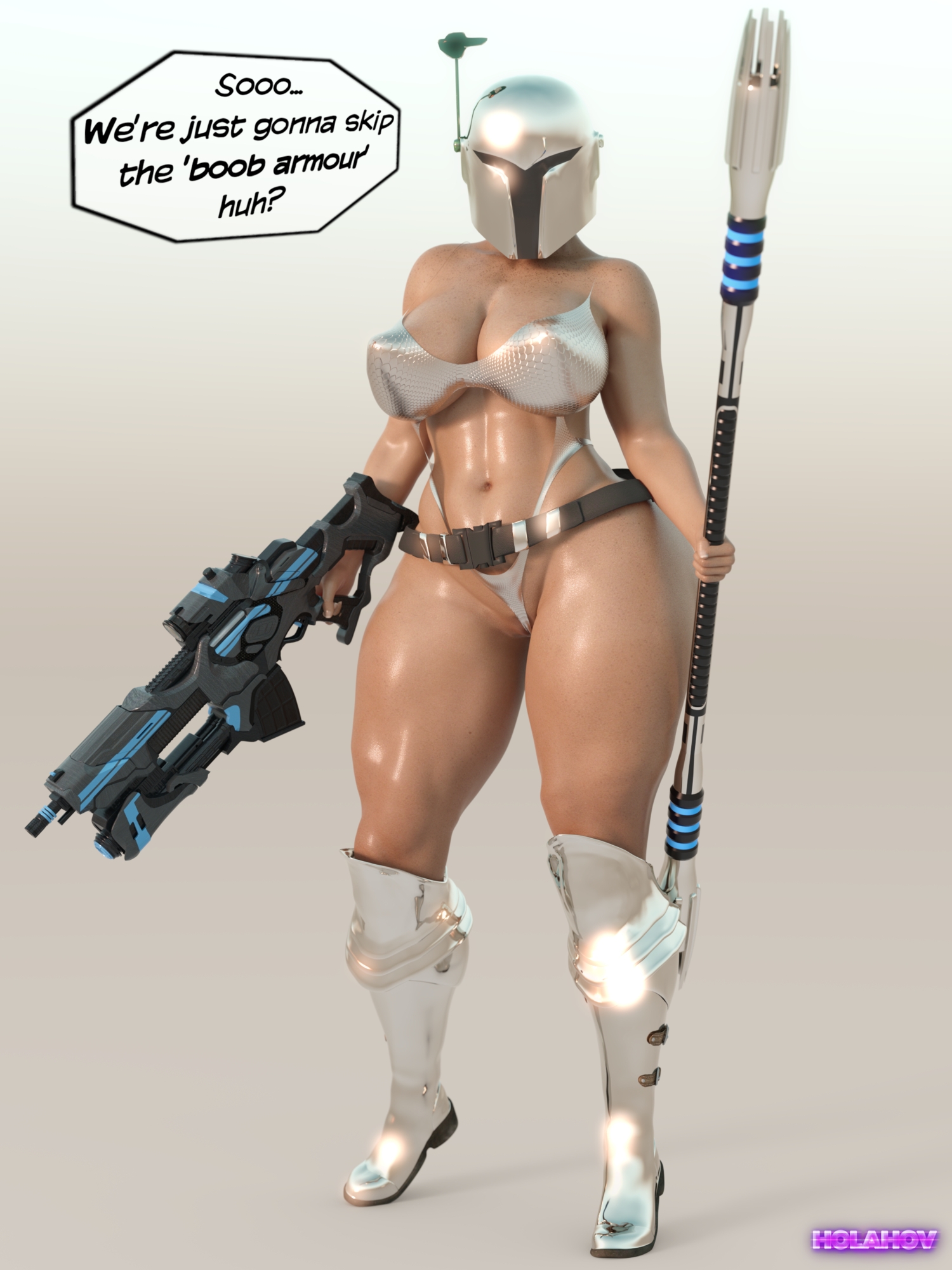 HELMET Mandalorian Star Wars Big Breasts Big Tits Hips Thighs Mask Laser Boob Armor Bikini Armor Abs Comic