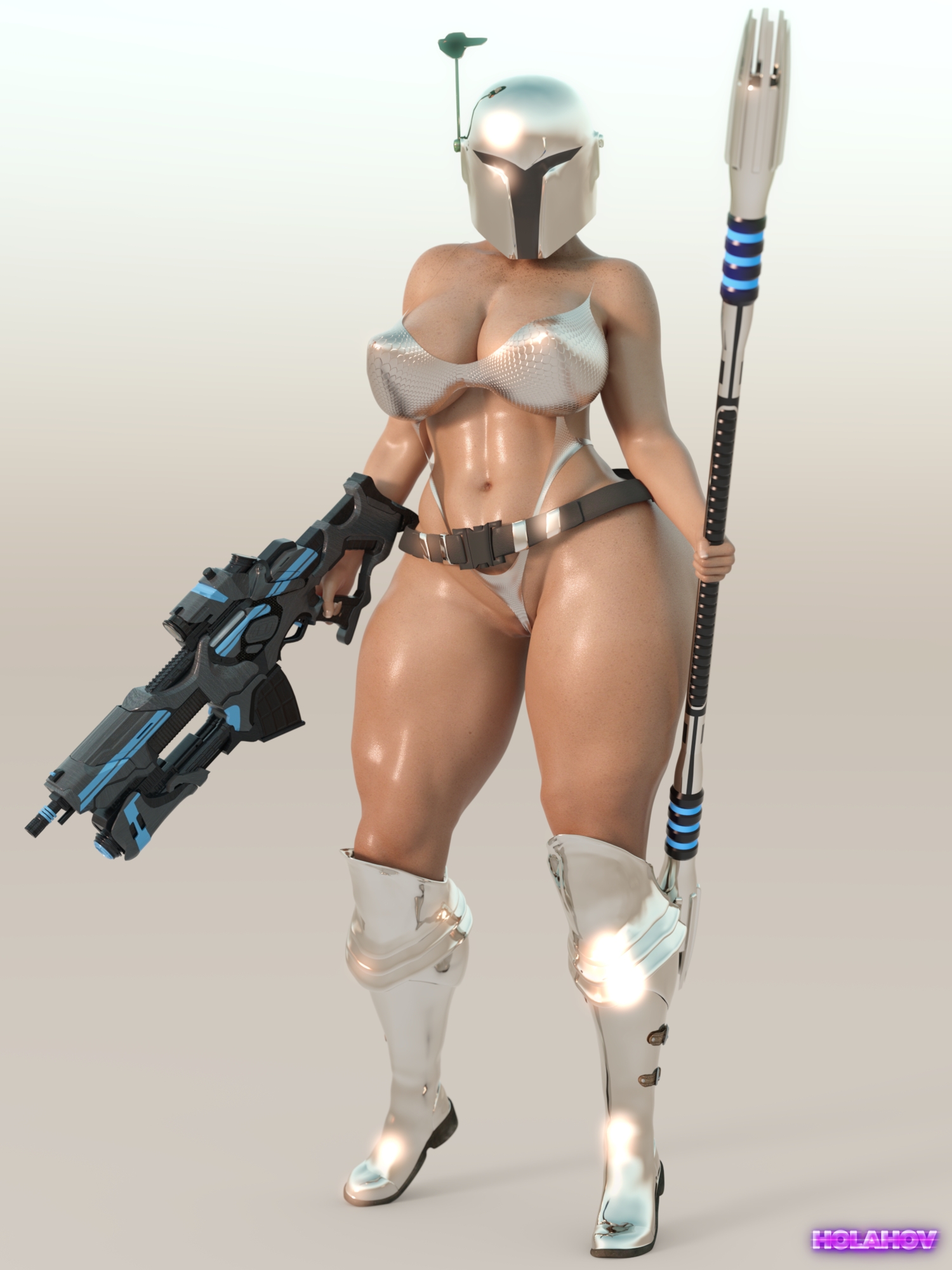 HELMET Mandalorian Star Wars Big Breasts Big Tits Hips Thighs Mask Laser Boob Armor Bikini Armor Abs Comic 2