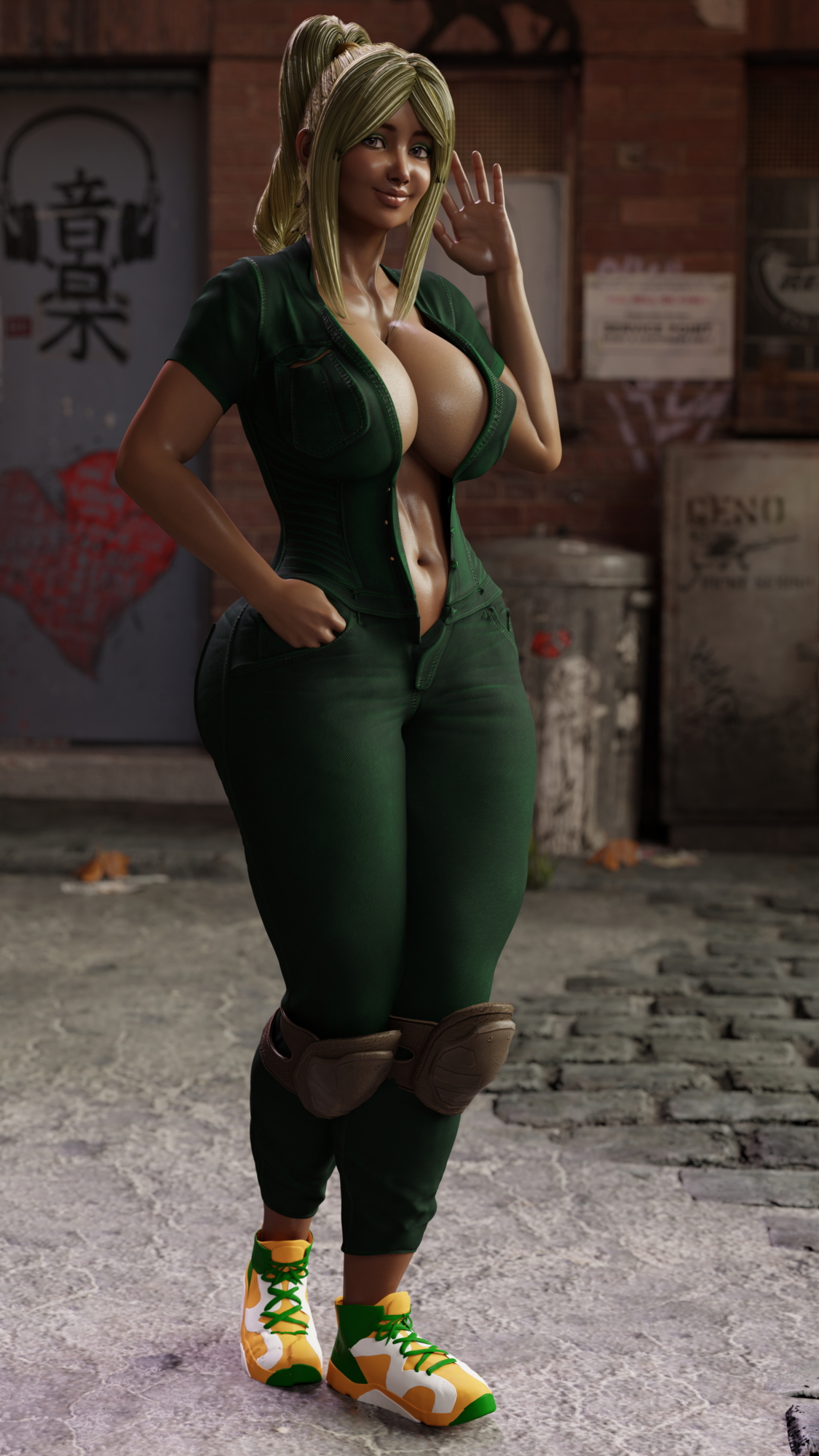 Nikaido Cosplay Nikaido Dorohedoro Big Breasts Big Tits Hips Thighs Big Nipples Thicc Areola Exposed Ninja Kunoichi Fanart Cosplay 2