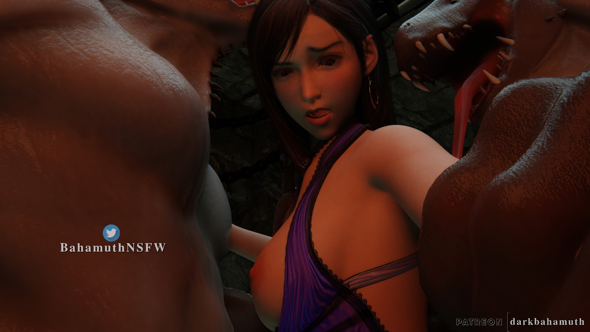 Tifa x lizardman Tifa Lockhart Final Fantasy VII Final Fantasy 7 Teratophilia Bestiality 3