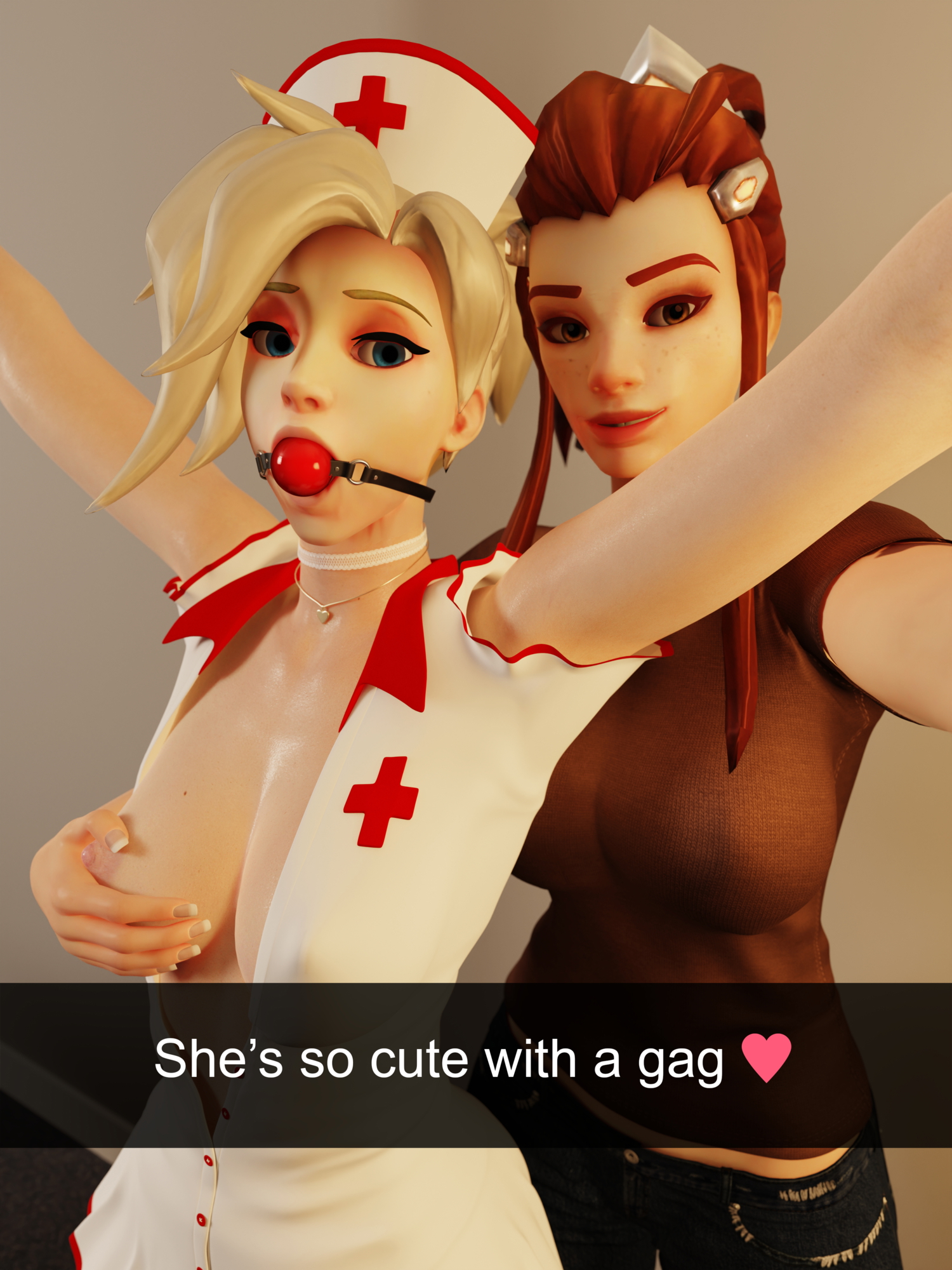 Brigitte & Mercy - Bondage Overwatch Brigitte Mercy 3d Porn 3d Girl Nsfw Bondage Gag Ball Sex Toy Dildo Mad Handcuff Masturbating Pussy Insertion Lingerie Nurse Grab Boobs 3